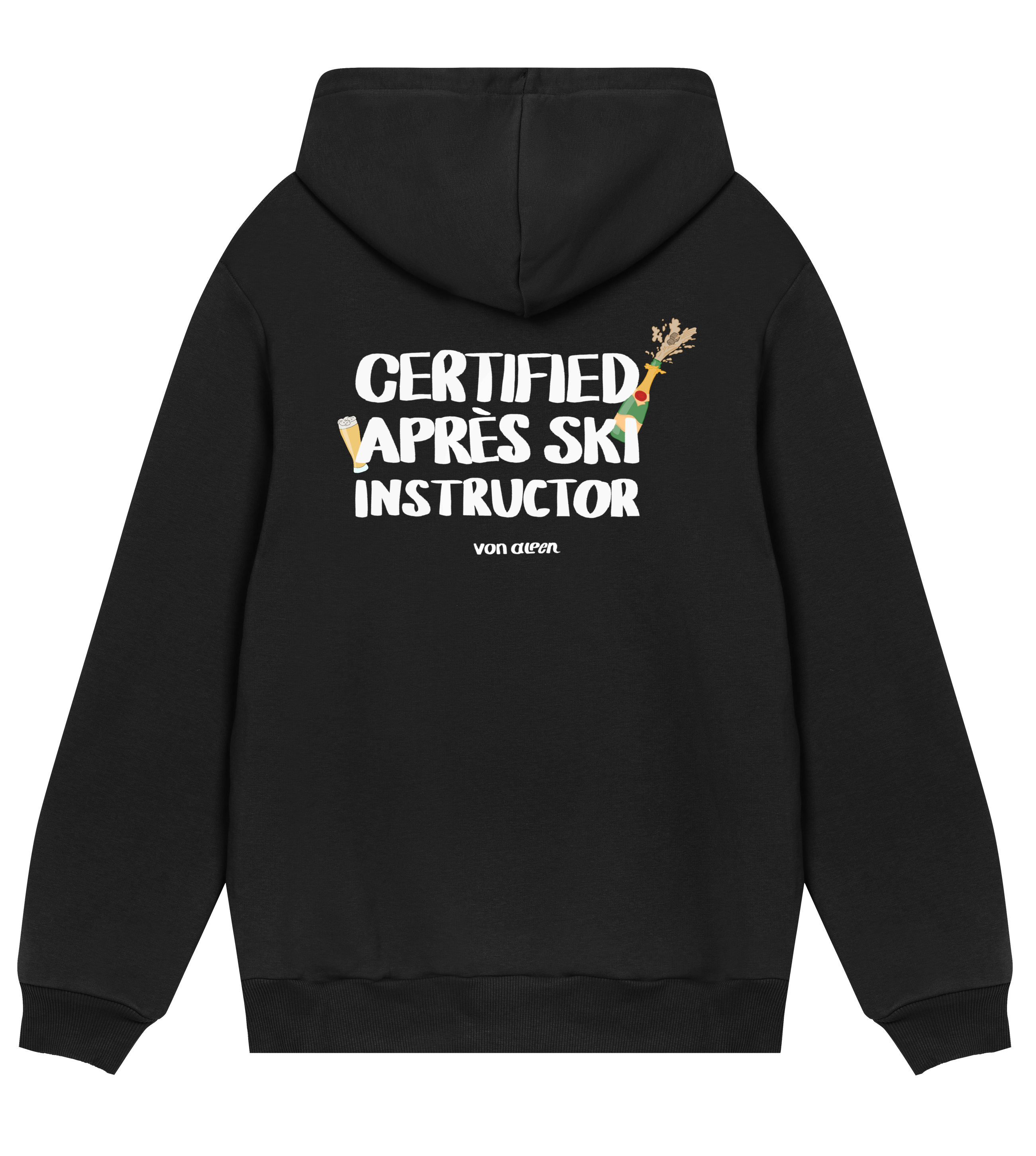 Certified Après-Ski Instructor Hoodie Regular Men’s (Back Print)