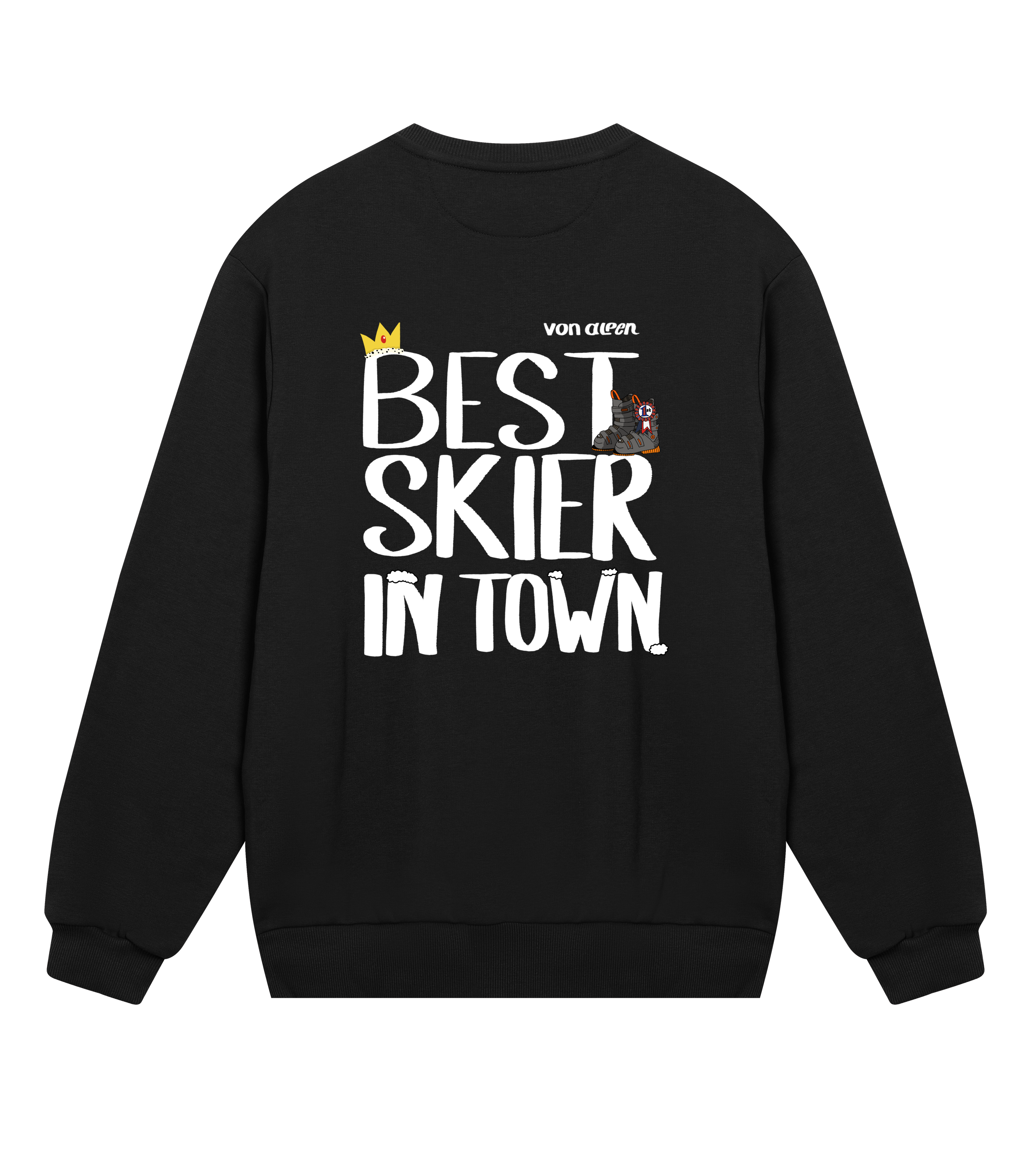 Best Skier Sweatshirt Regular Men’s (Back Print)