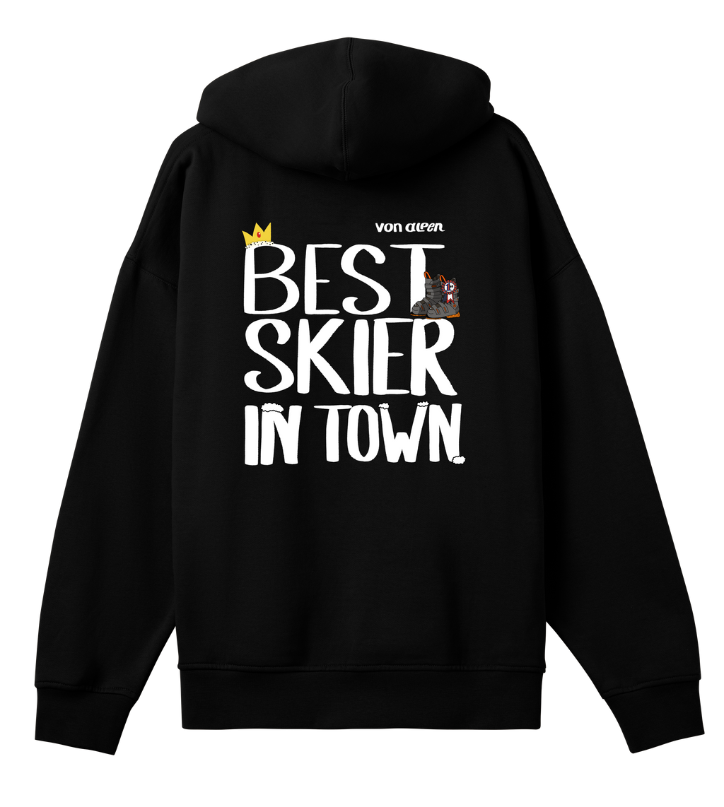 Best Skier Hoodie Oversized Men’s (Back Print)
