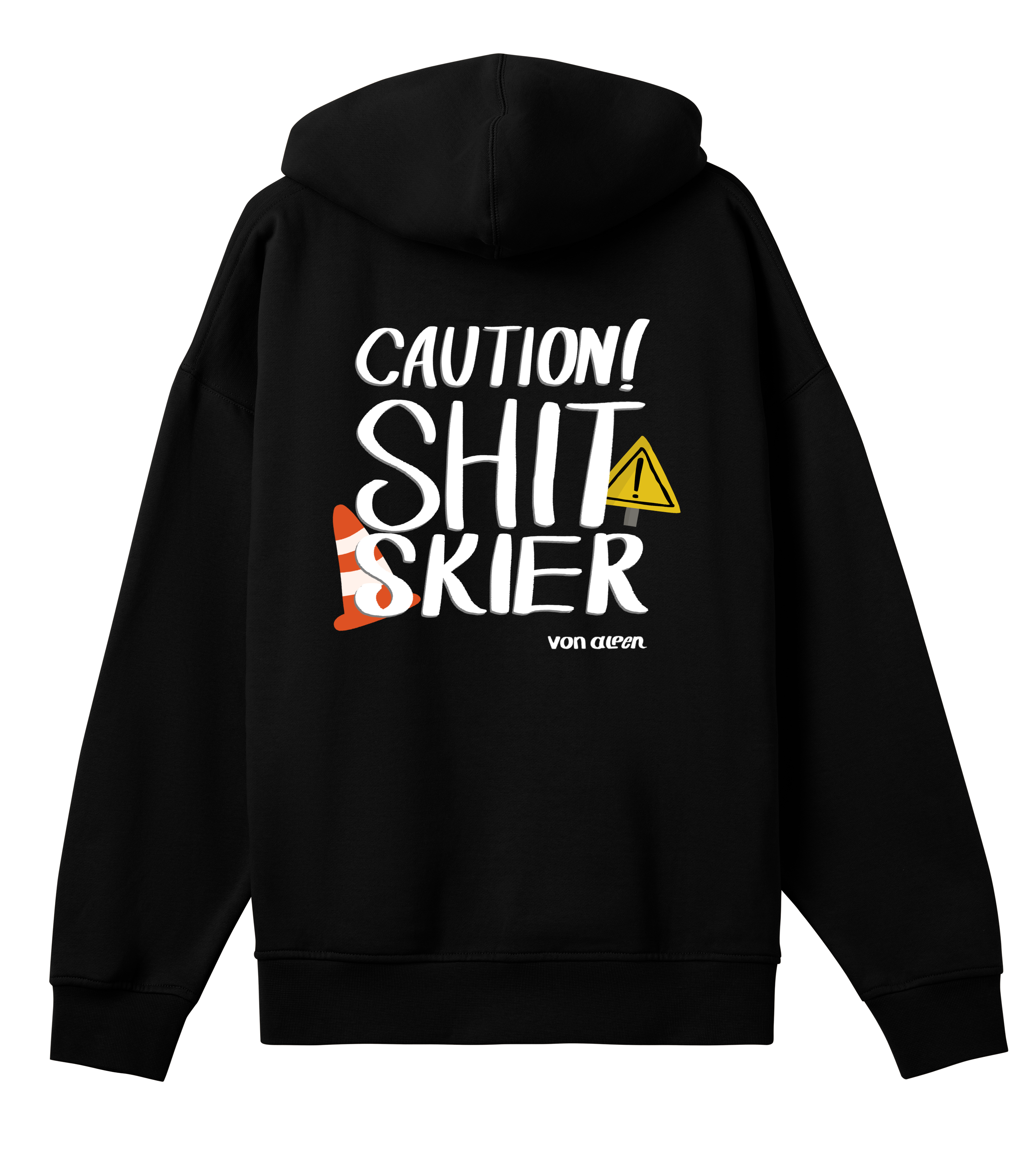 Shit Skier Hoodie Oversized Men’s (Back Print)