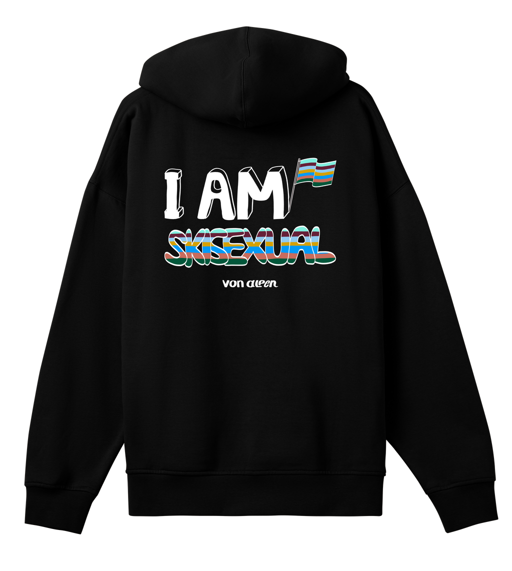 Skisexual Hoodie Oversized Men’s (Back Print)