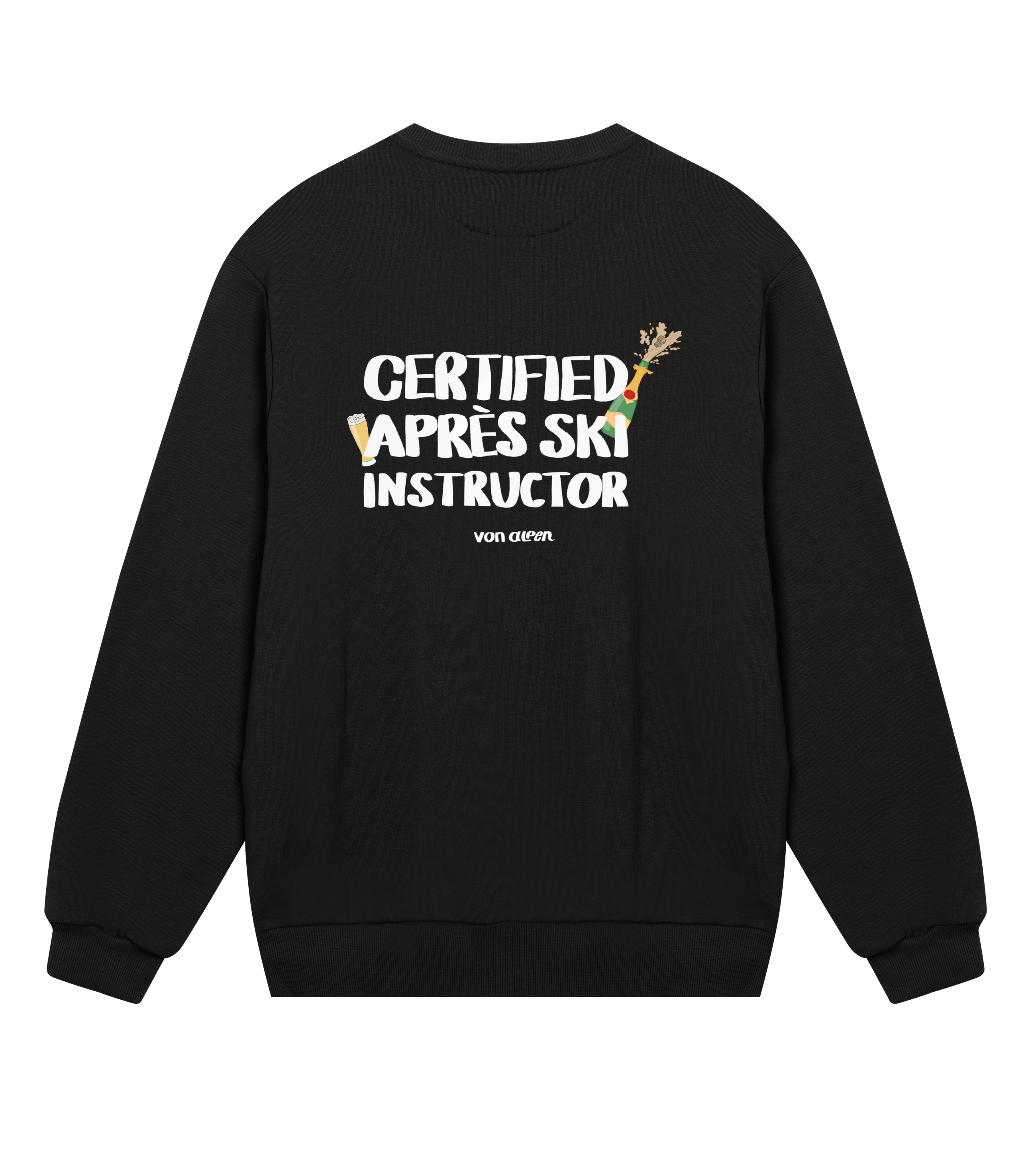 Certified Après-Ski Instructor Sweatshirt Regular Men’s (Back Print)