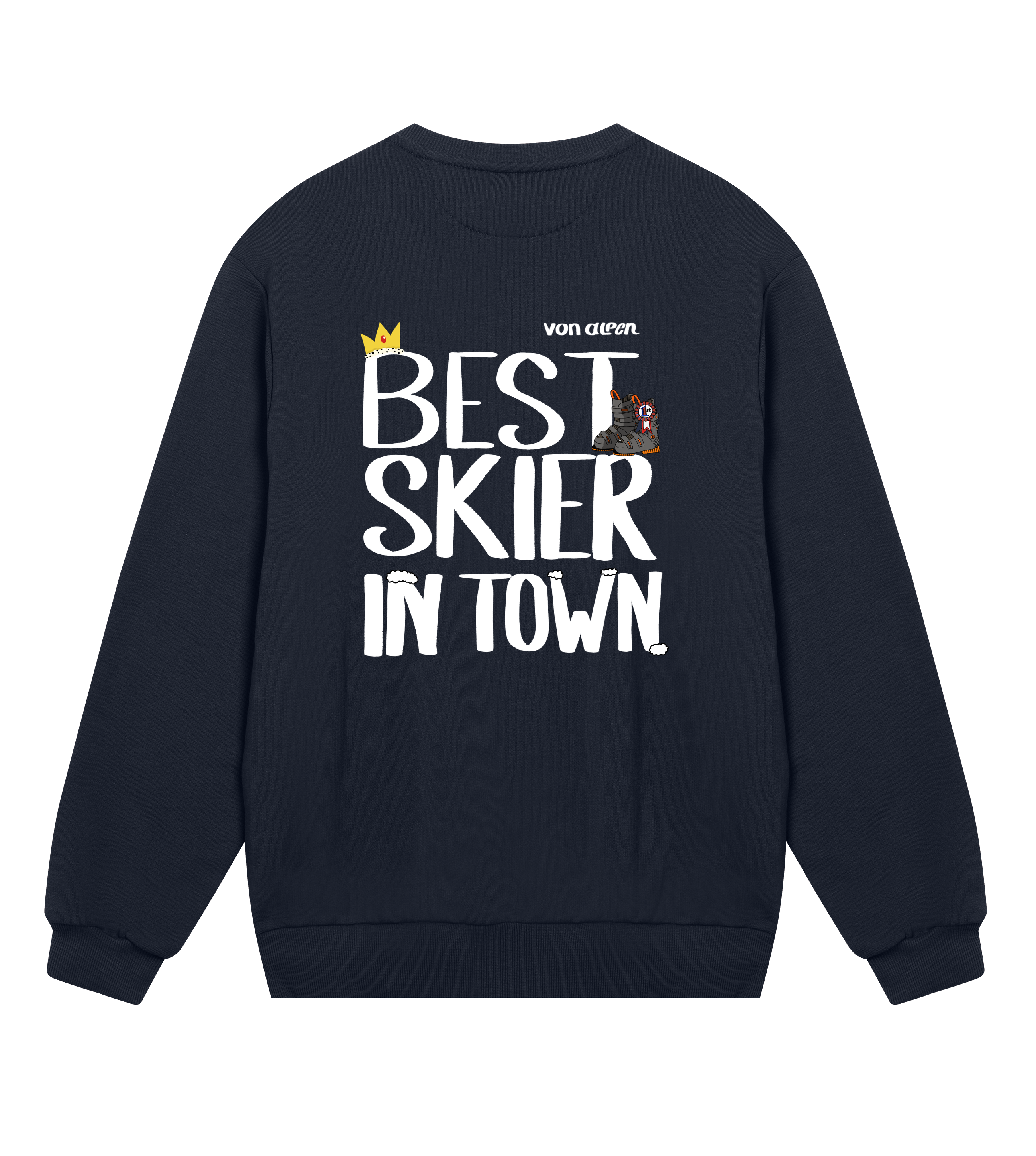 Best Skier Sweatshirt Regular Men’s (Back Print)
