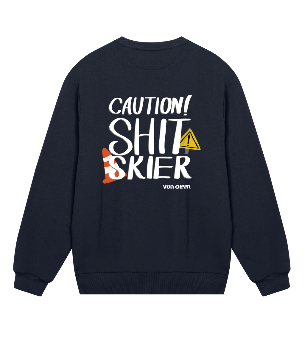 Shit Skier Sweatshirt Regular Men’s (Back Print)