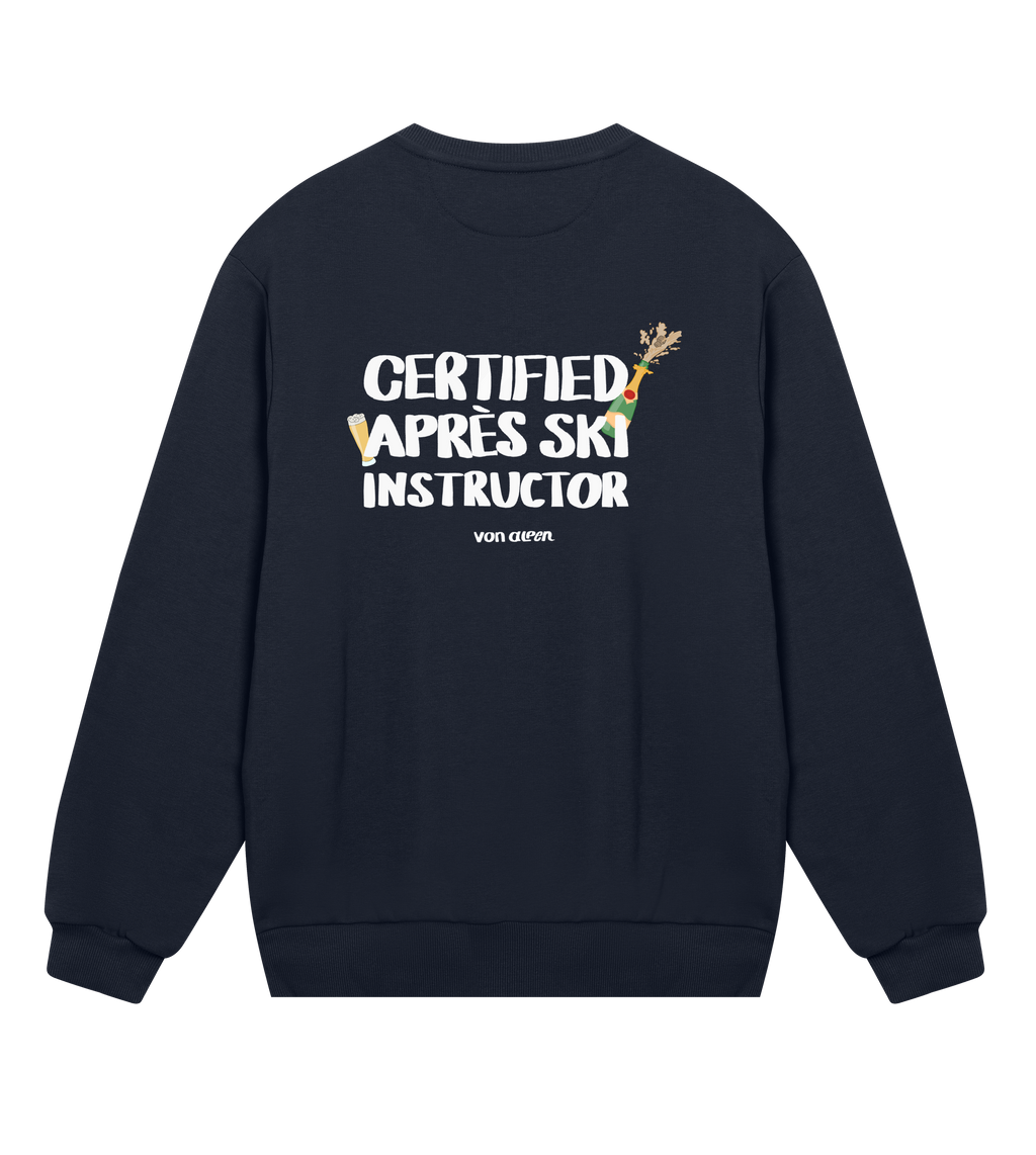 Certified Après-Ski Instructor Sweatshirt Regular Men’s (Back Print)