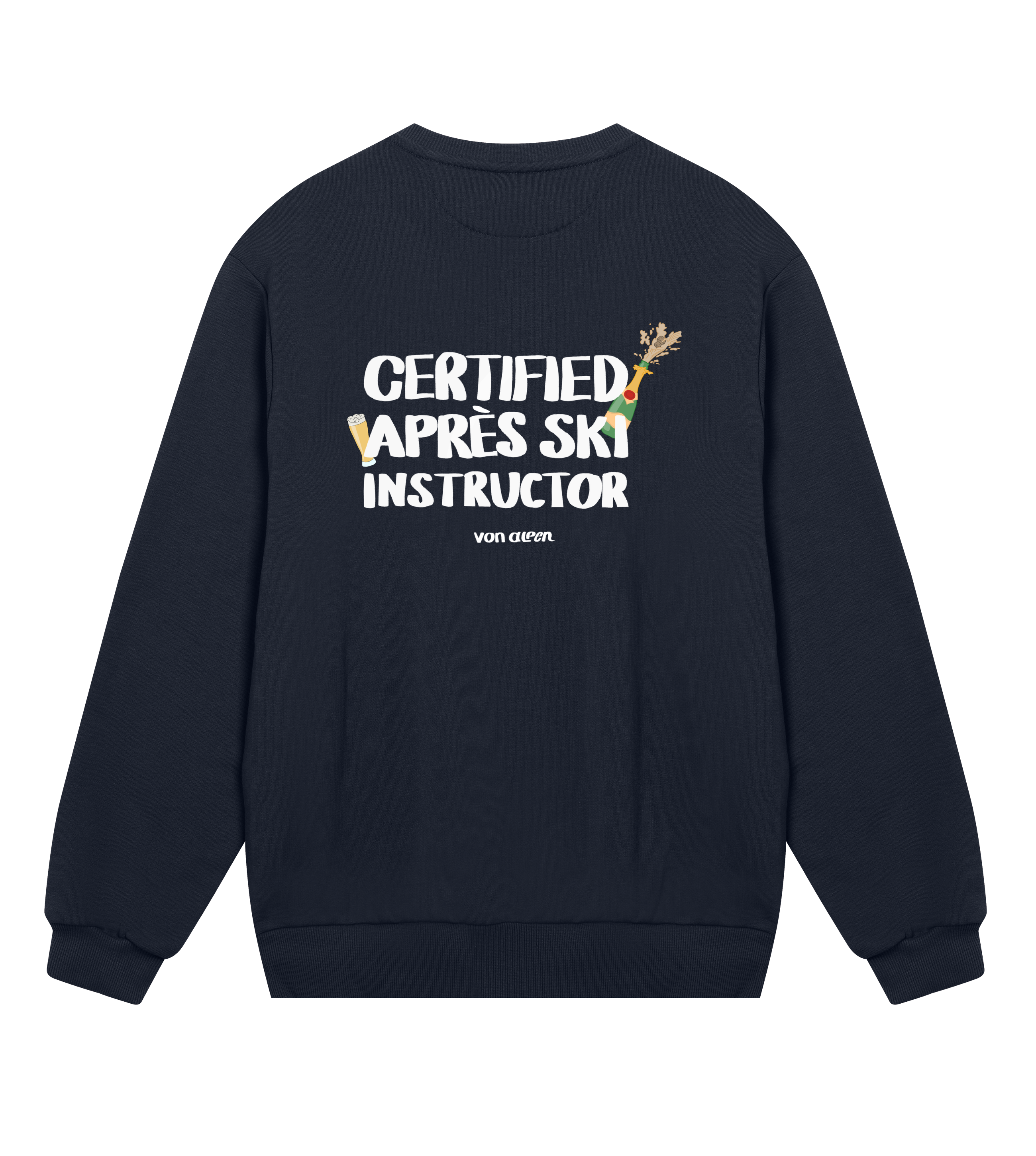 Certified Après-Ski Instructor Sweatshirt Regular Men’s (Back Print)