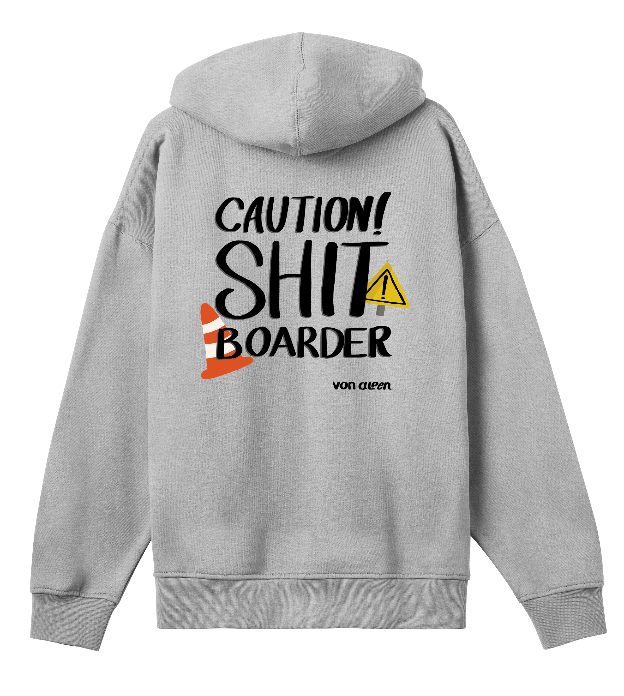 Shit Boarder Hoodie Oversized Men’s (Back Print)