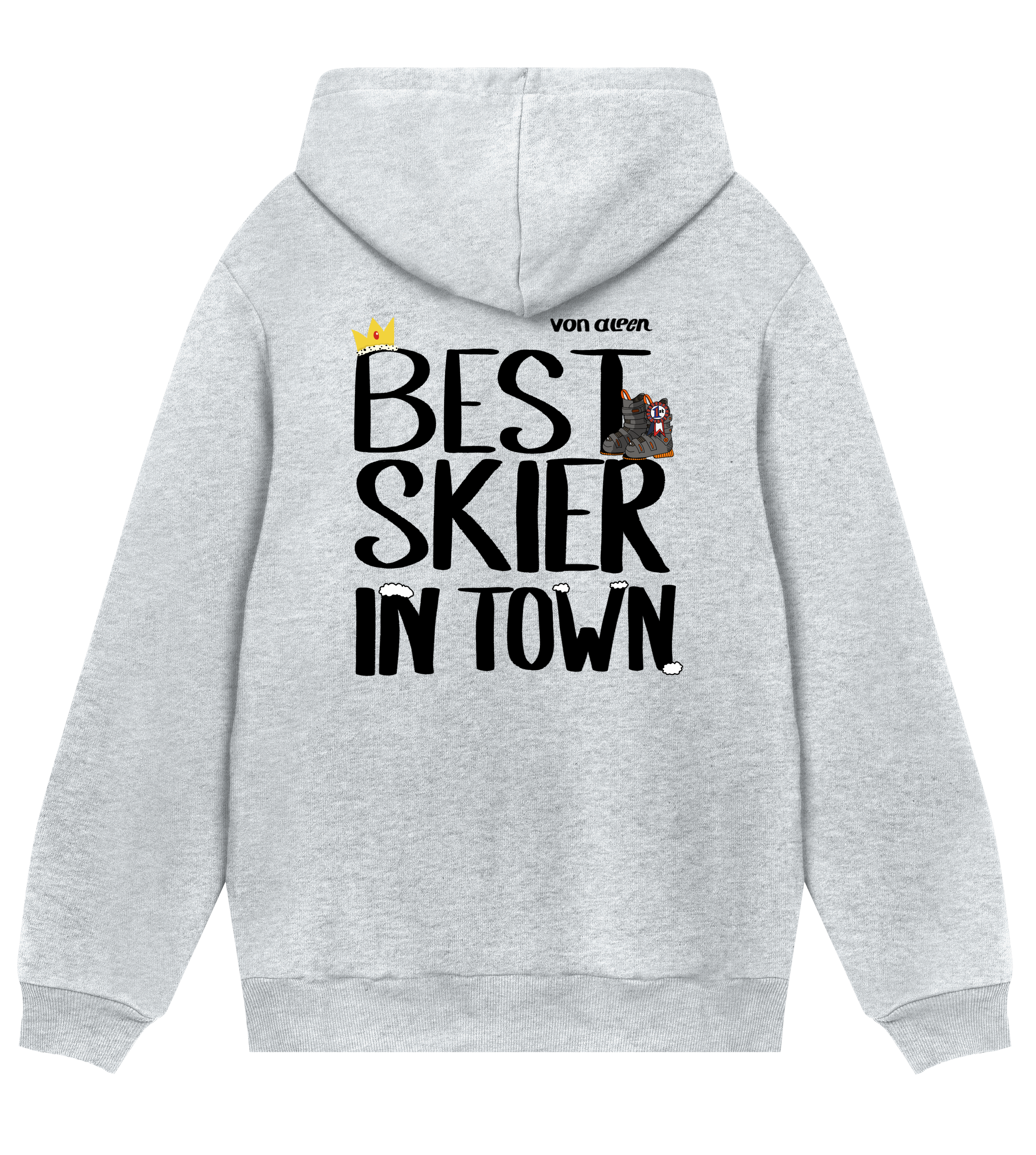 Best Skier Hoodie Regular Men’s (Back Print)