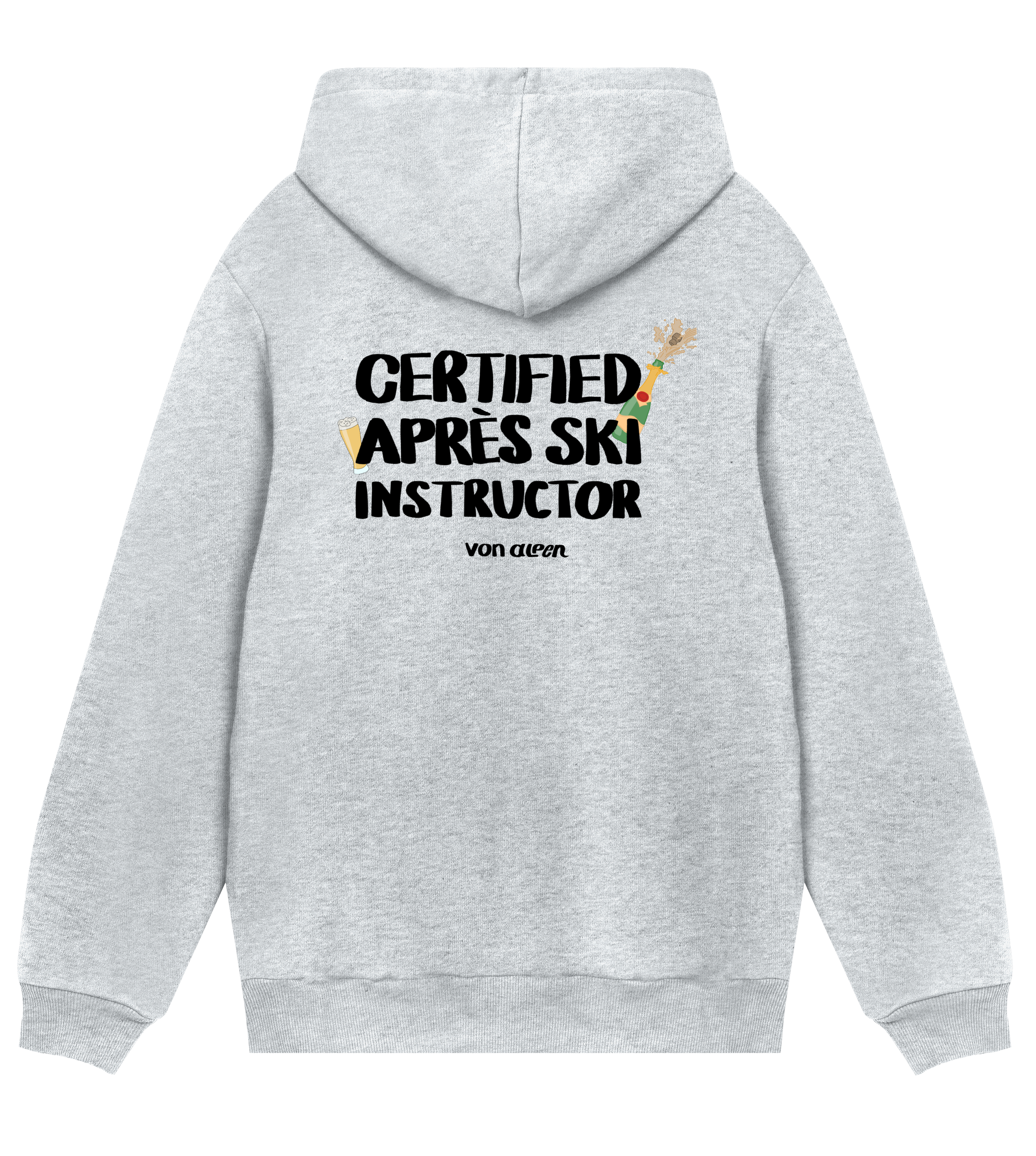 Certified Après-Ski Instructor Hoodie Regular Men’s (Back Print)