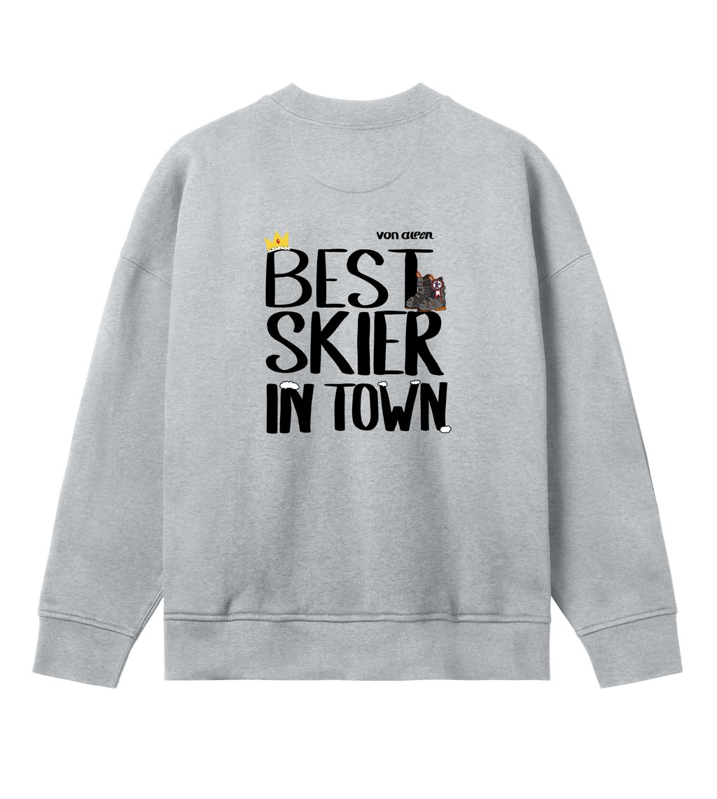 Best Skier Sweatshirt Oversized Women’s