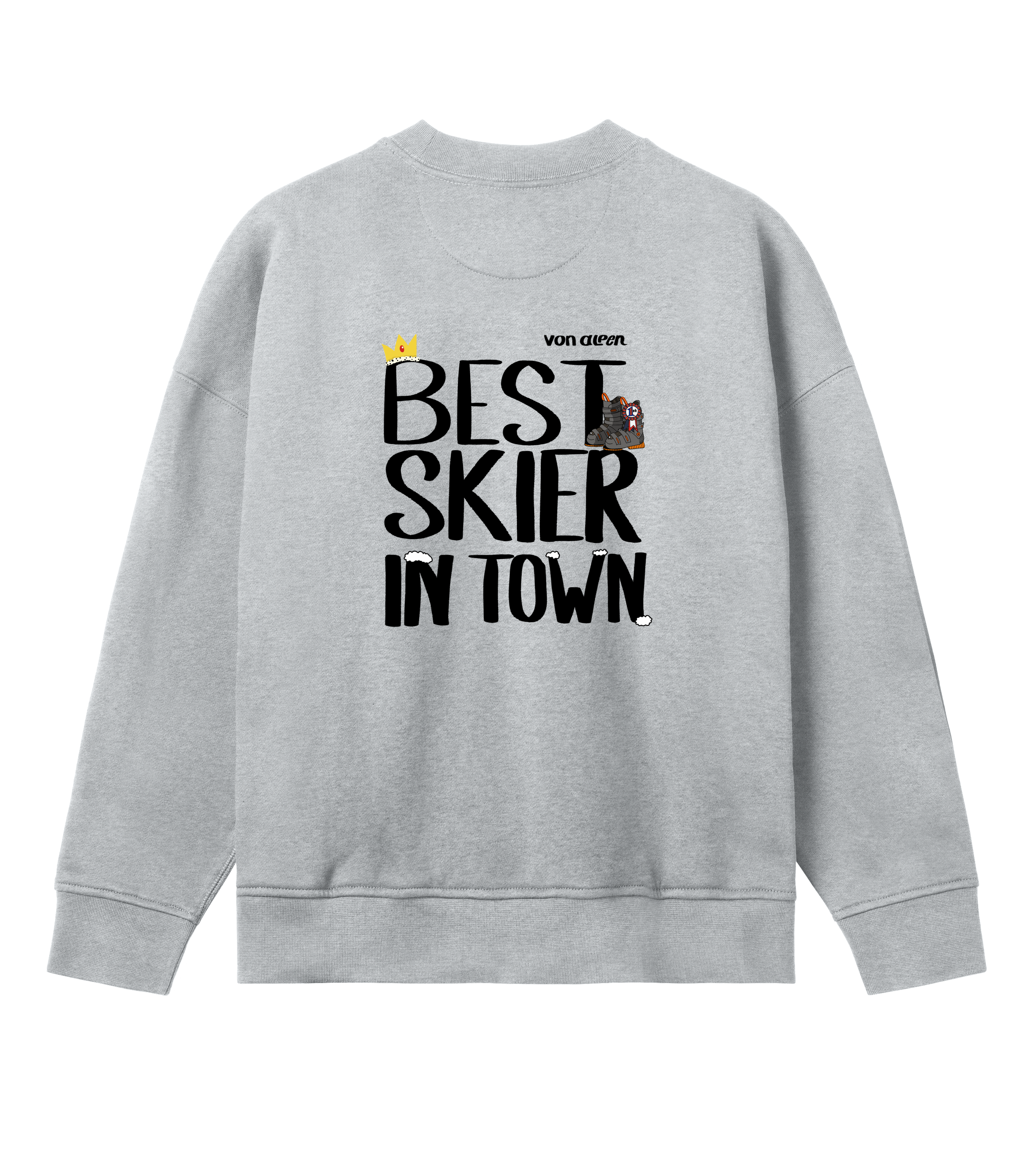 Best Skier Sweatshirt Oversized Women’s