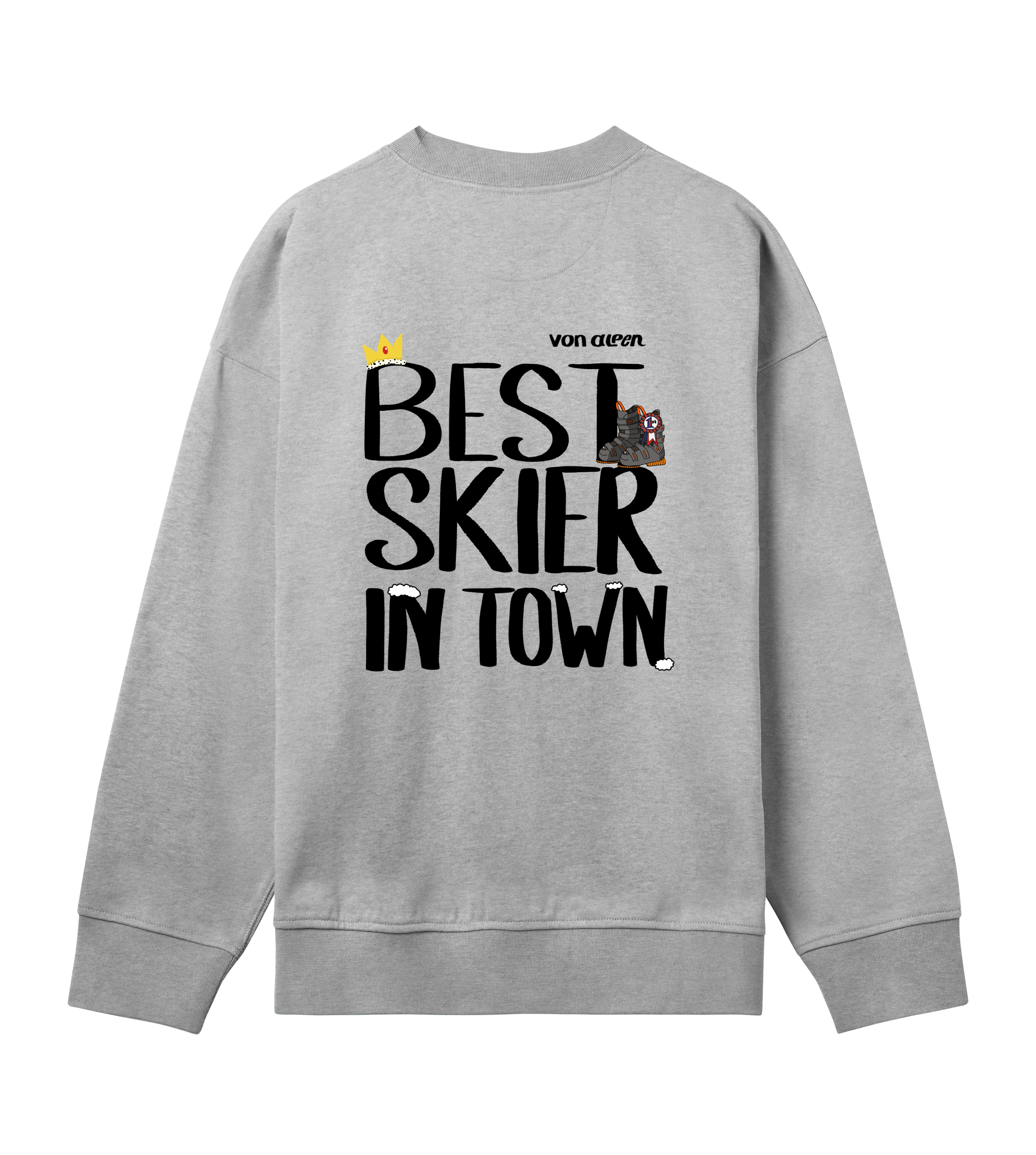 Best Skier Sweatshirt Oversized Men’s (Back Print)