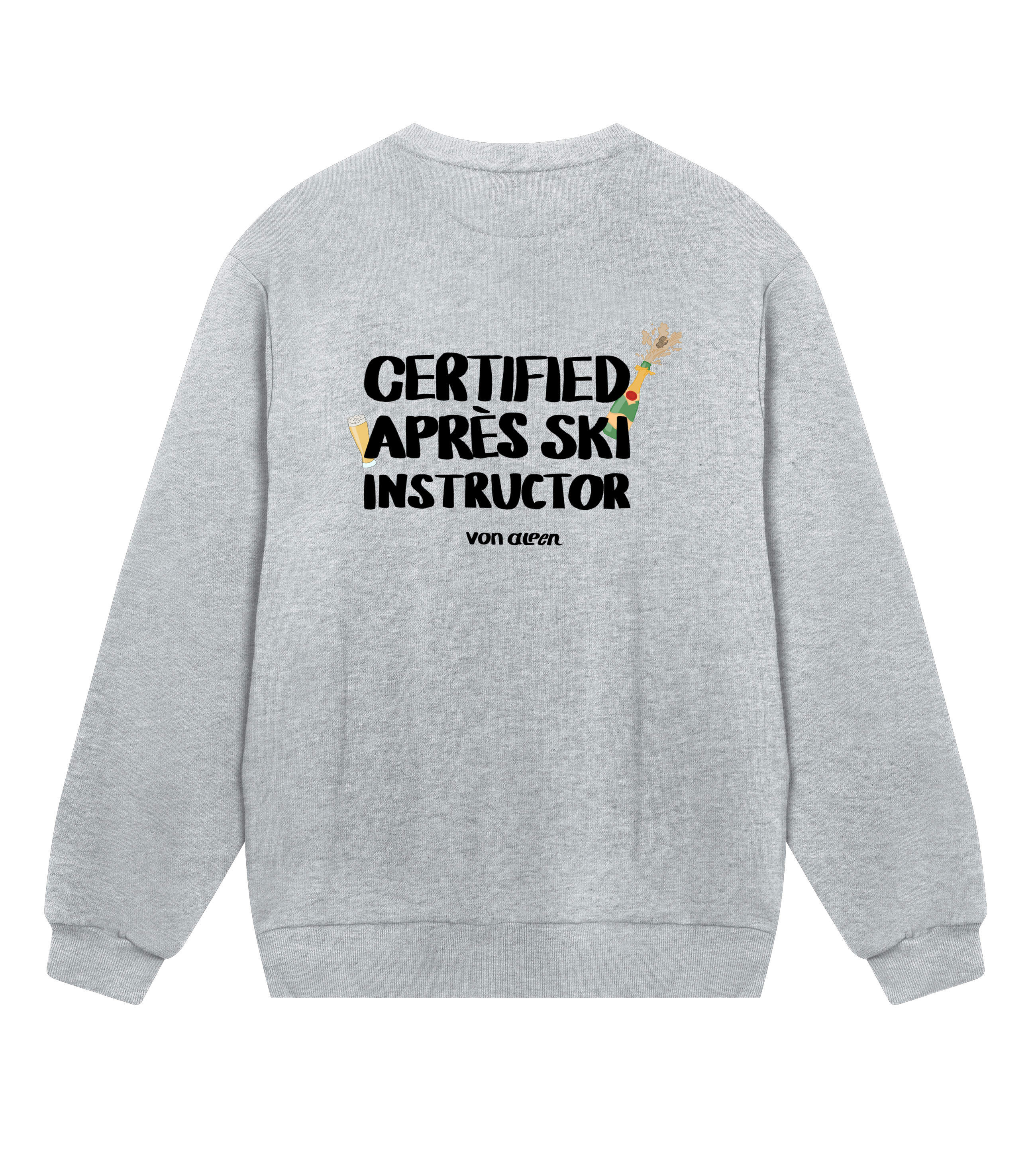 Certified Après-Ski Instructor Sweatshirt Regular Men’s (Back Print)