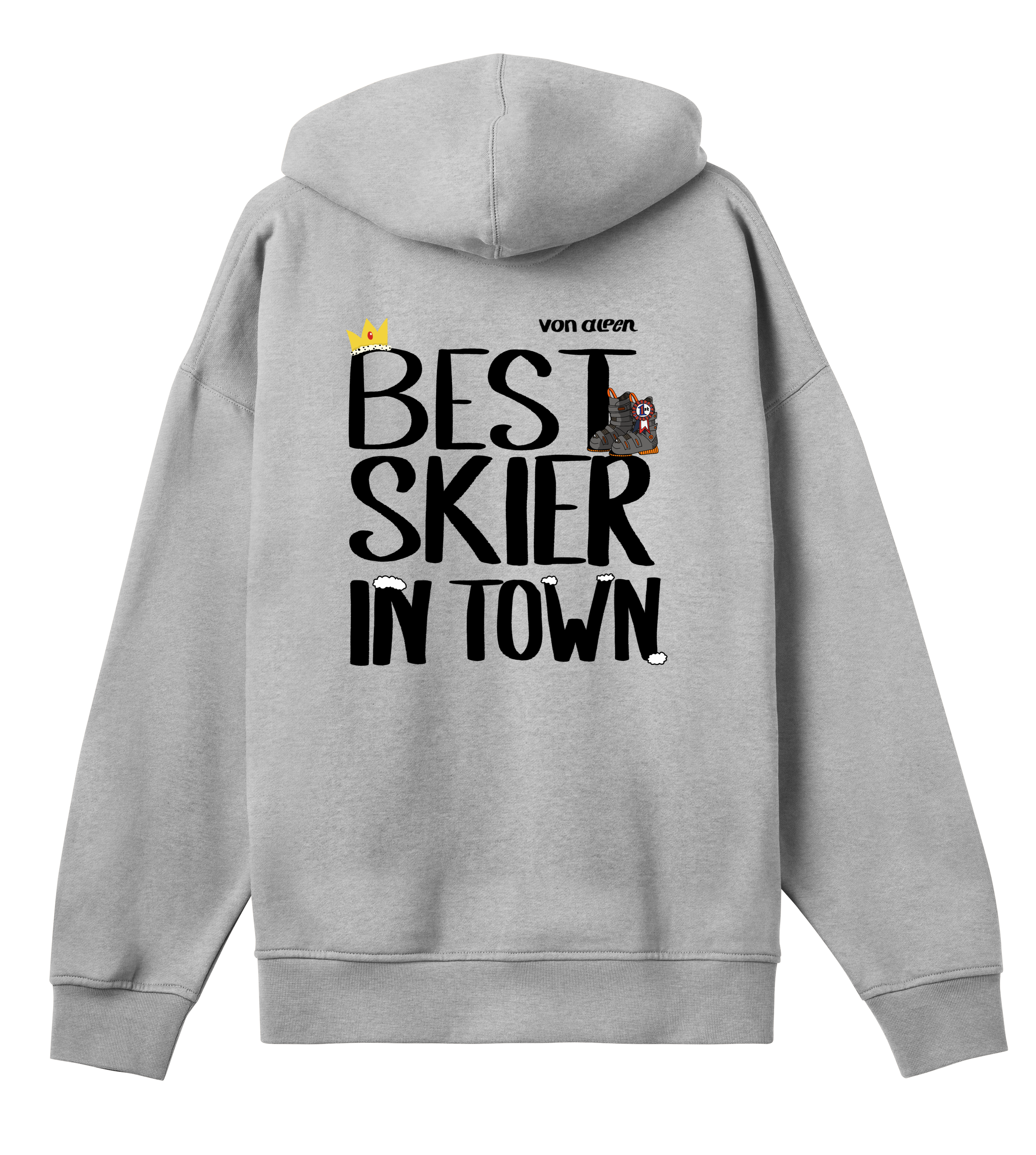 Best Skier Hoodie Oversized Men’s (Back Print)