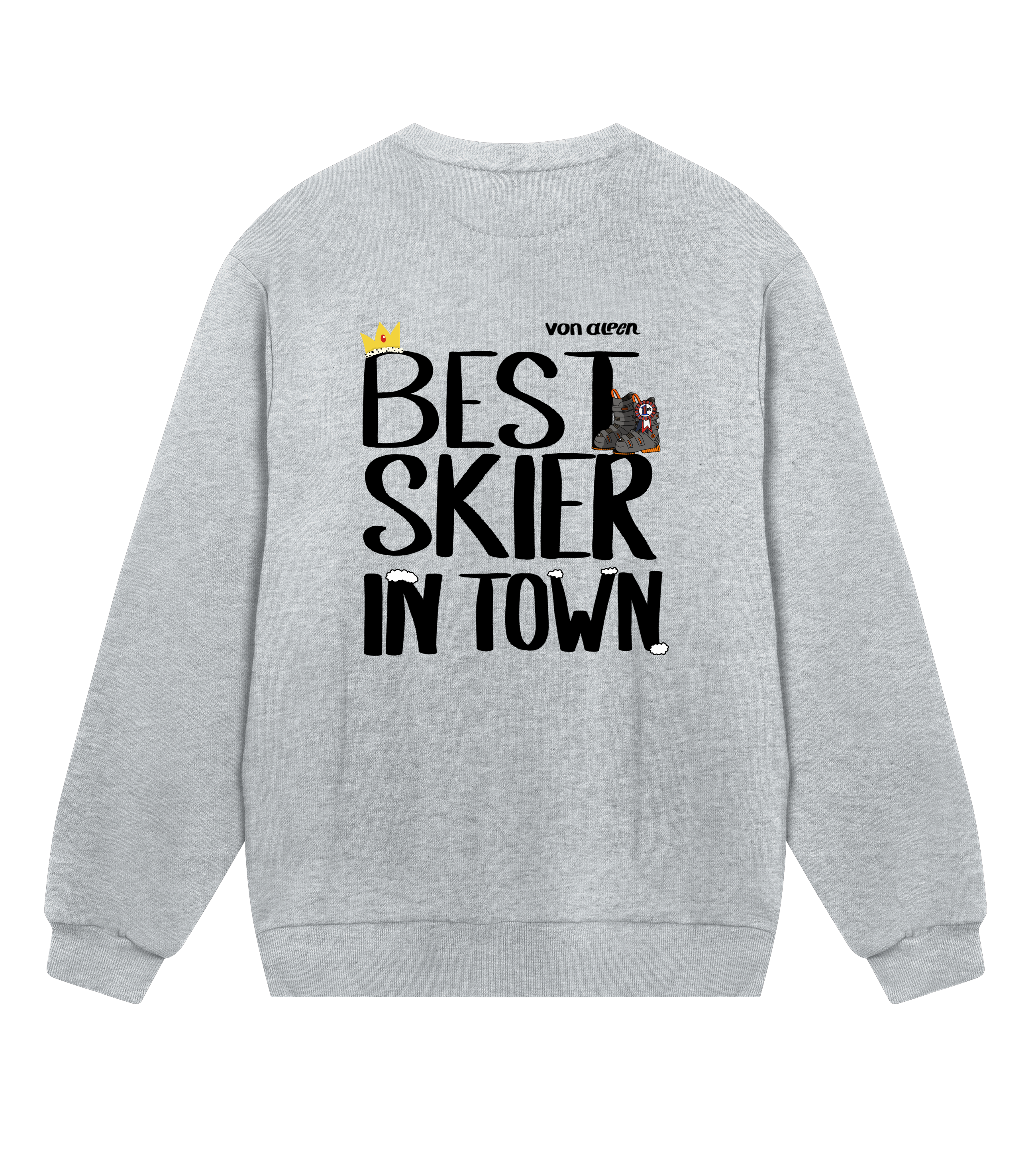 Best Skier Sweatshirt Regular Men’s (Back Print)