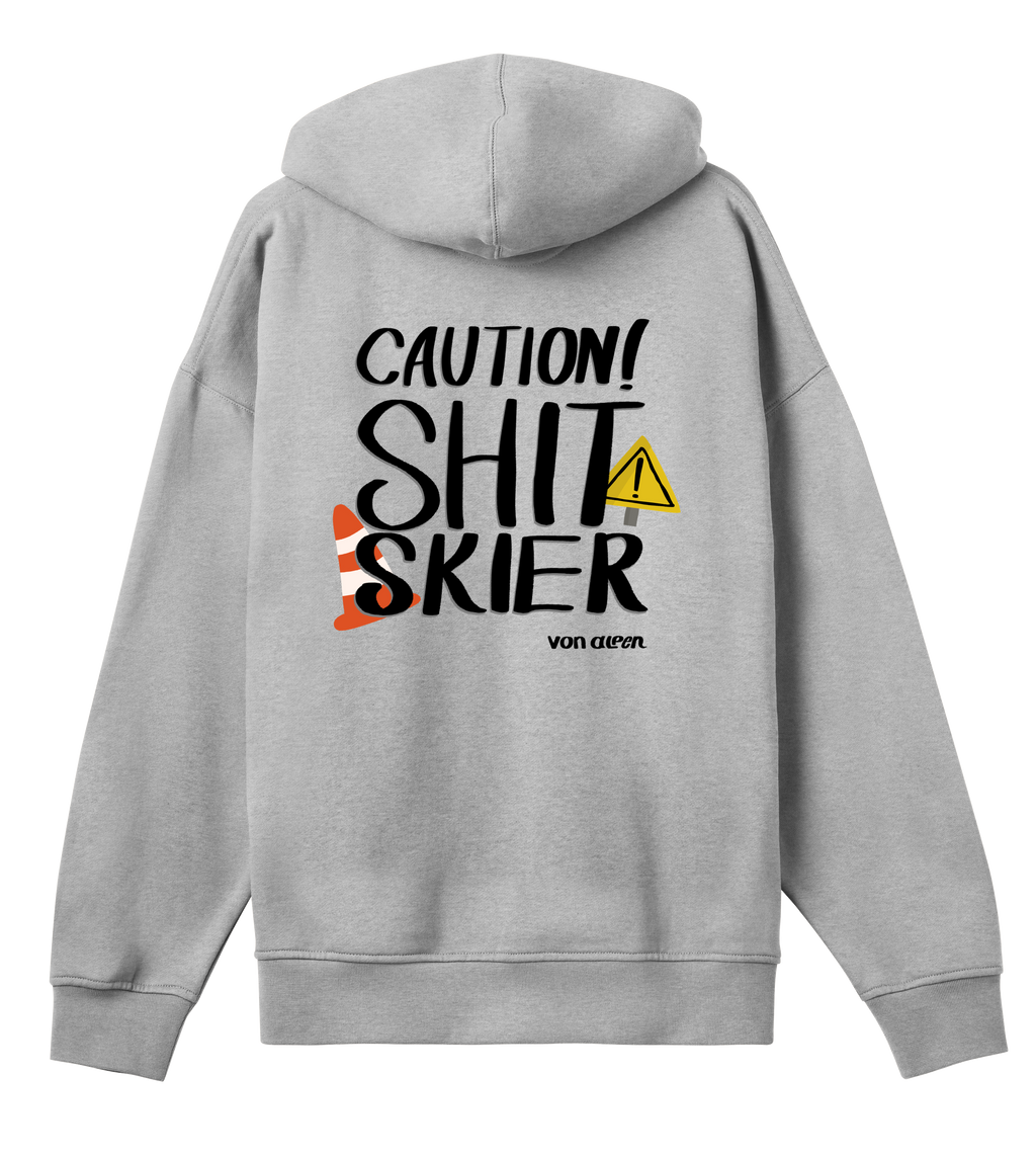 Shit Skier Hoodie Oversized Men’s (Back Print)