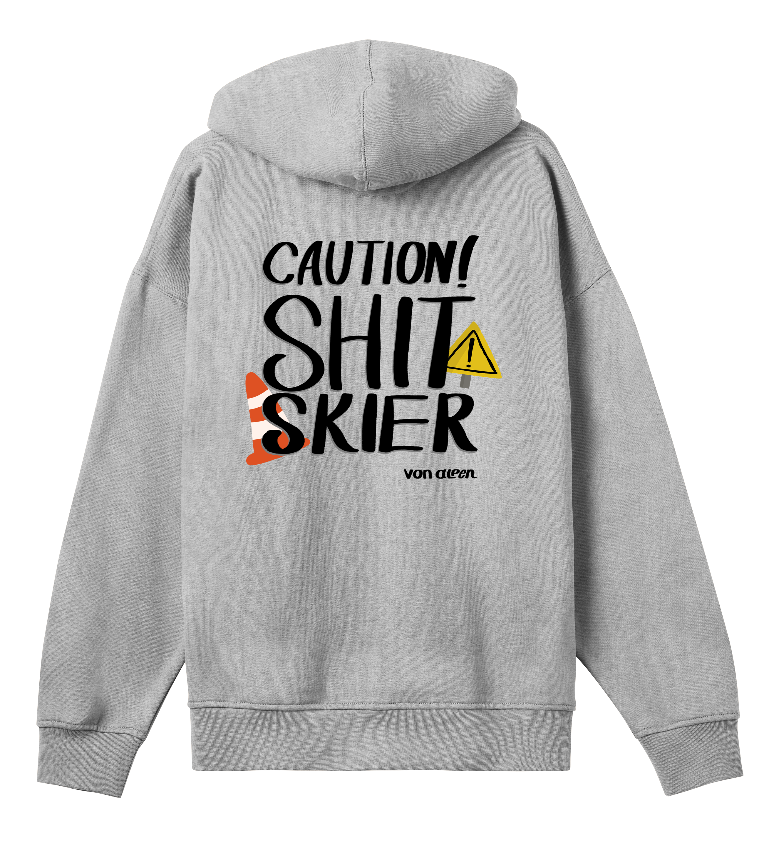 Shit Skier Hoodie Oversized Men’s (Back Print)