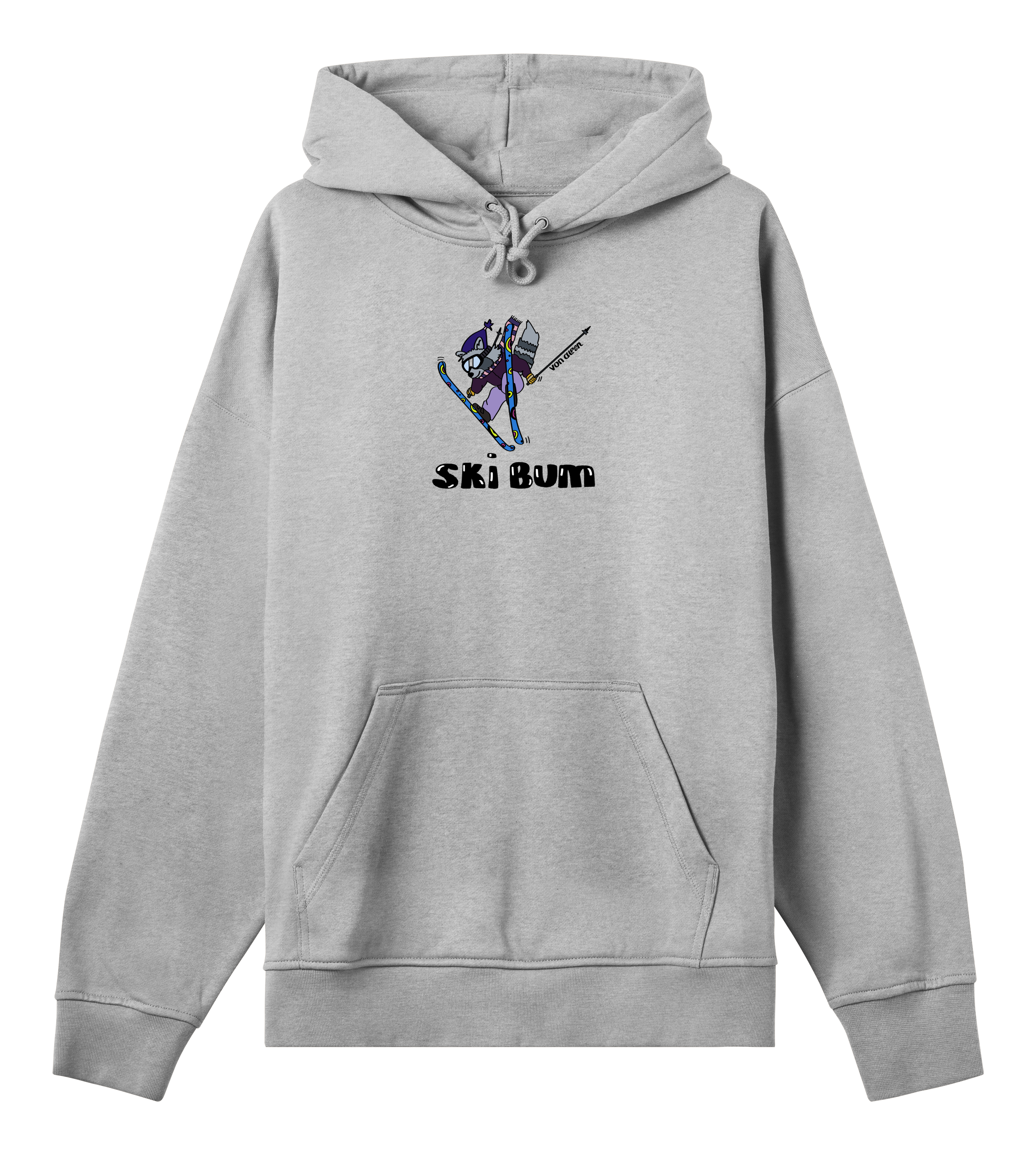 Ski Bum Hoodie Oversized Men’s (Back Print)