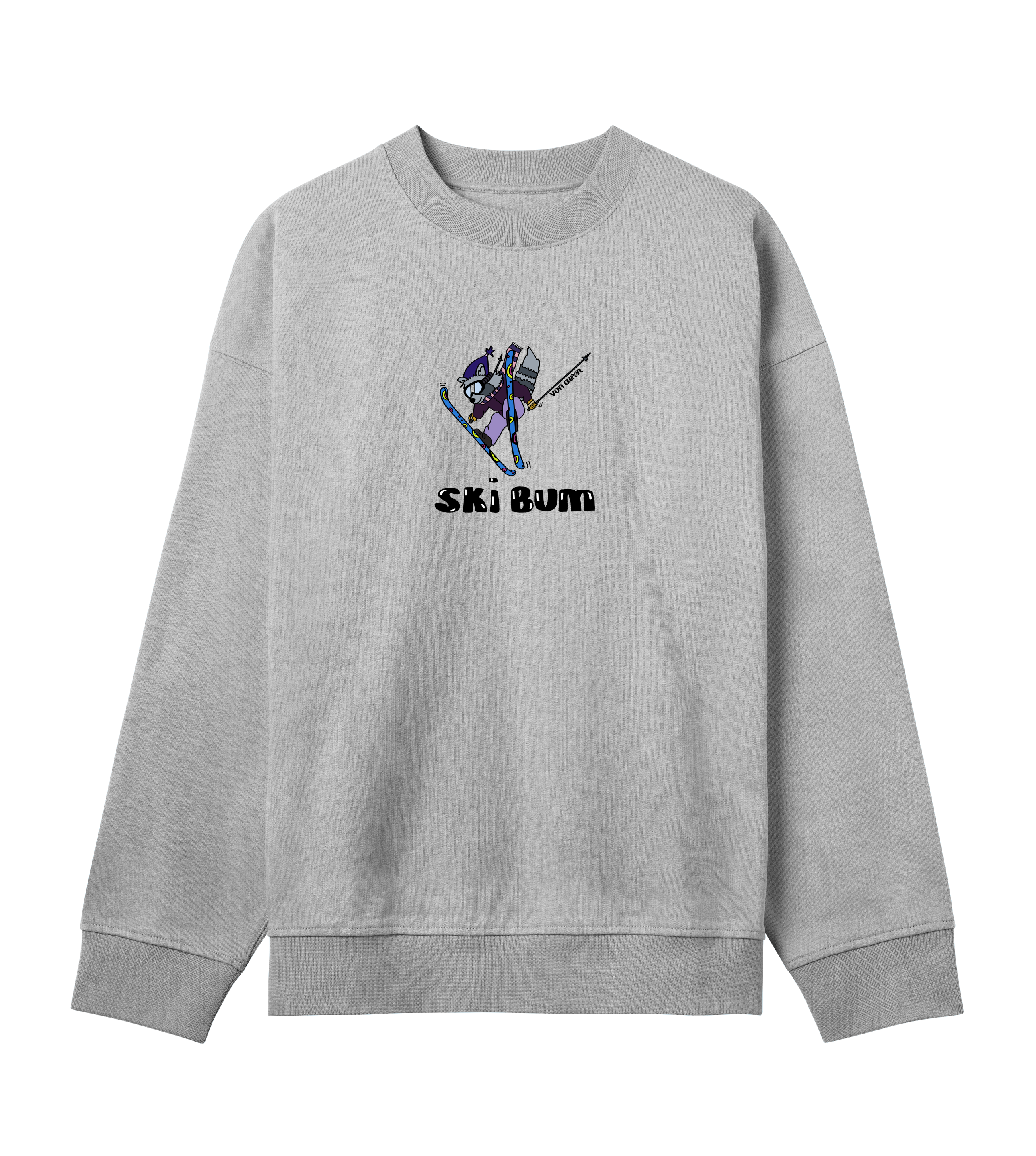 Ski Bum Sweatshirt Oversized Men’s (Back Print)