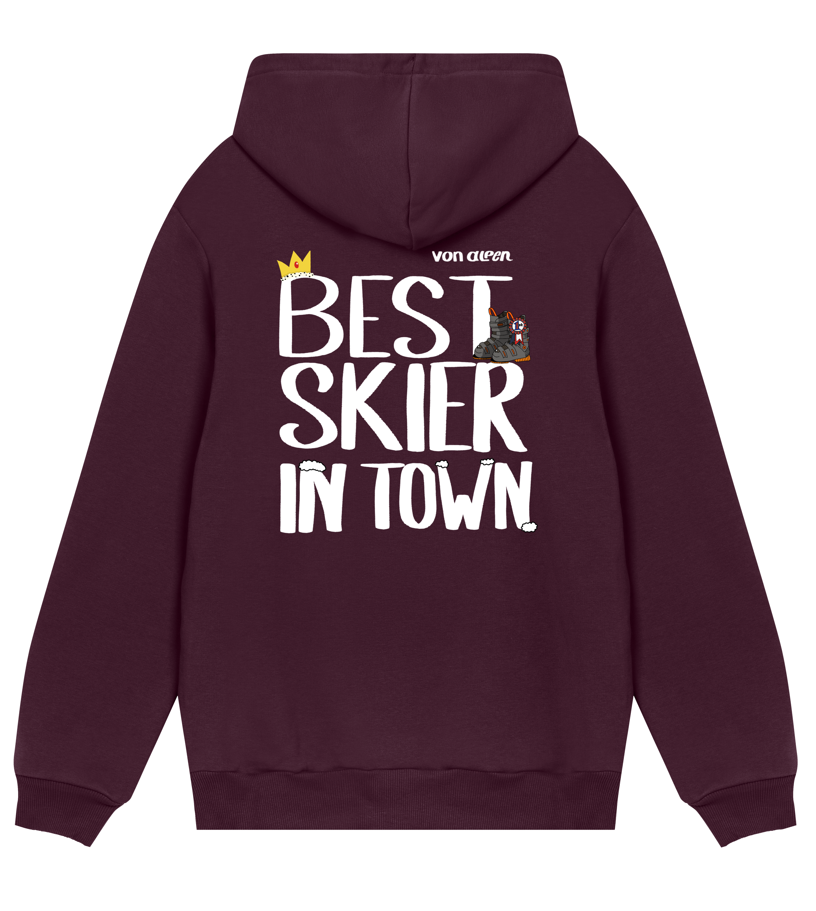 Best Skier Hoodie Regular Men’s (Back Print)