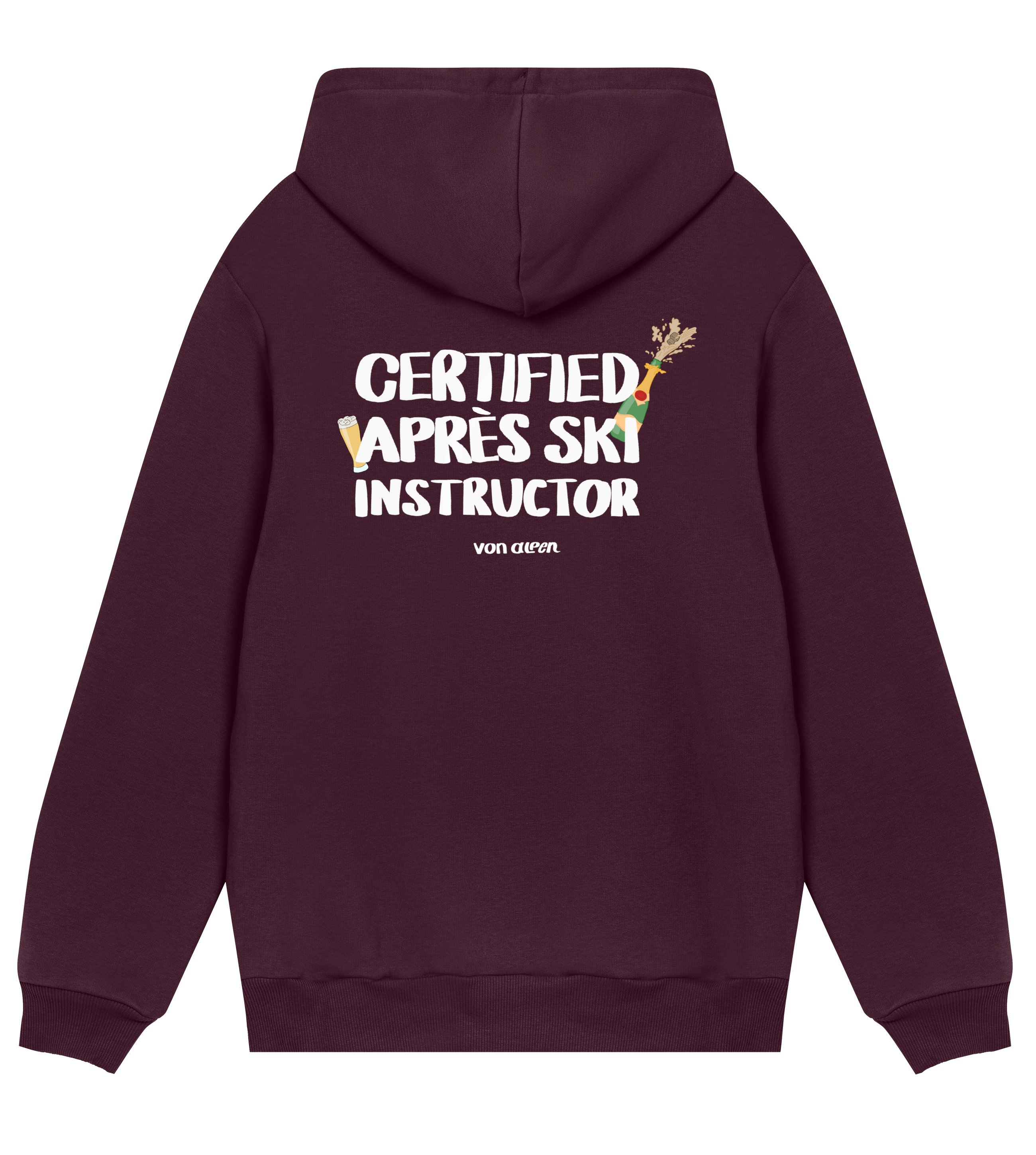Certified Après-Ski Instructor Hoodie Regular Men’s (Back Print)