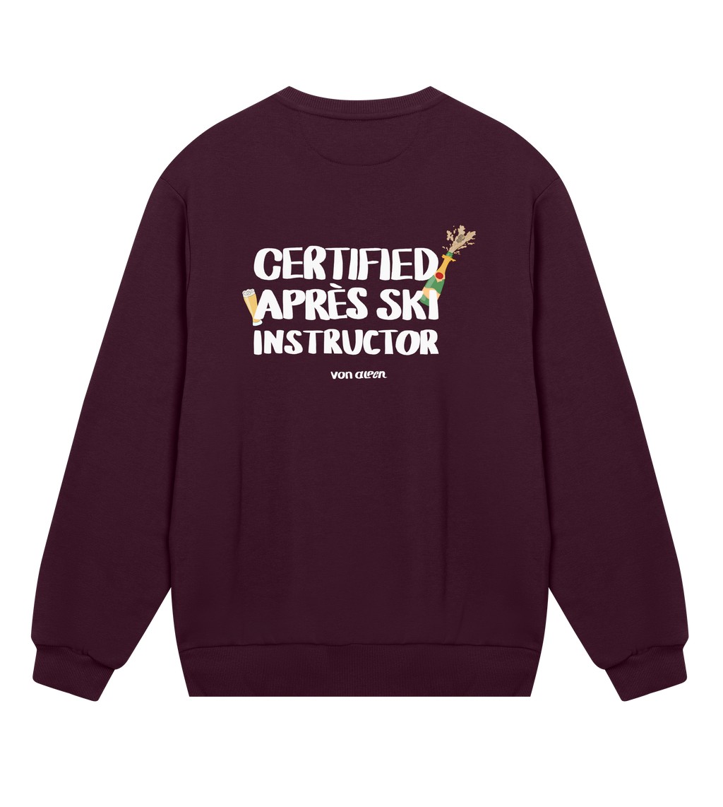 Certified Après-Ski Instructor Sweatshirt Regular Men’s (Back Print)
