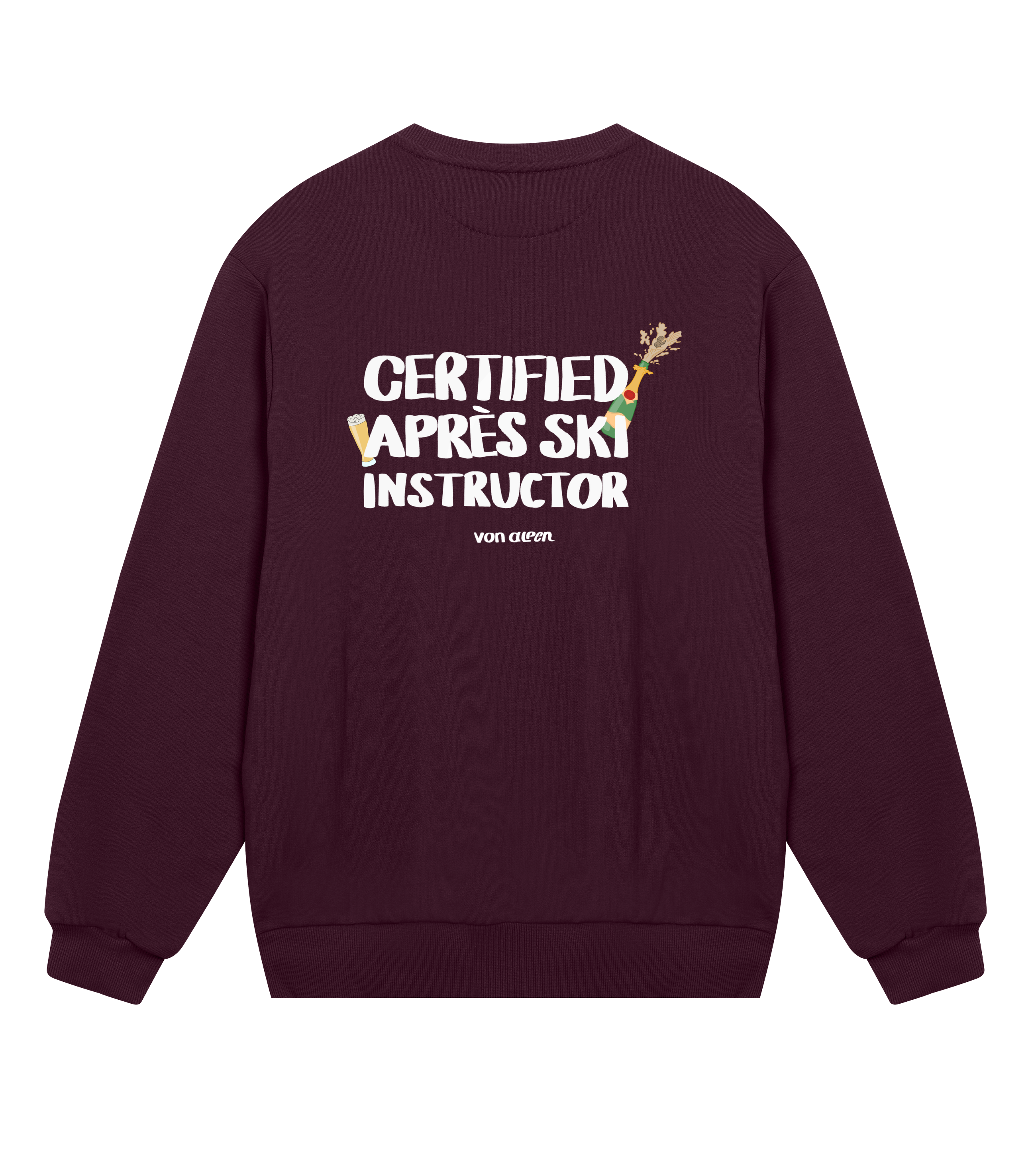 Certified Après-Ski Instructor Sweatshirt Regular Men’s (Back Print)