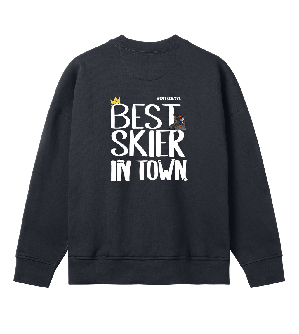 Best Skier Sweatshirt Oversized Women’s