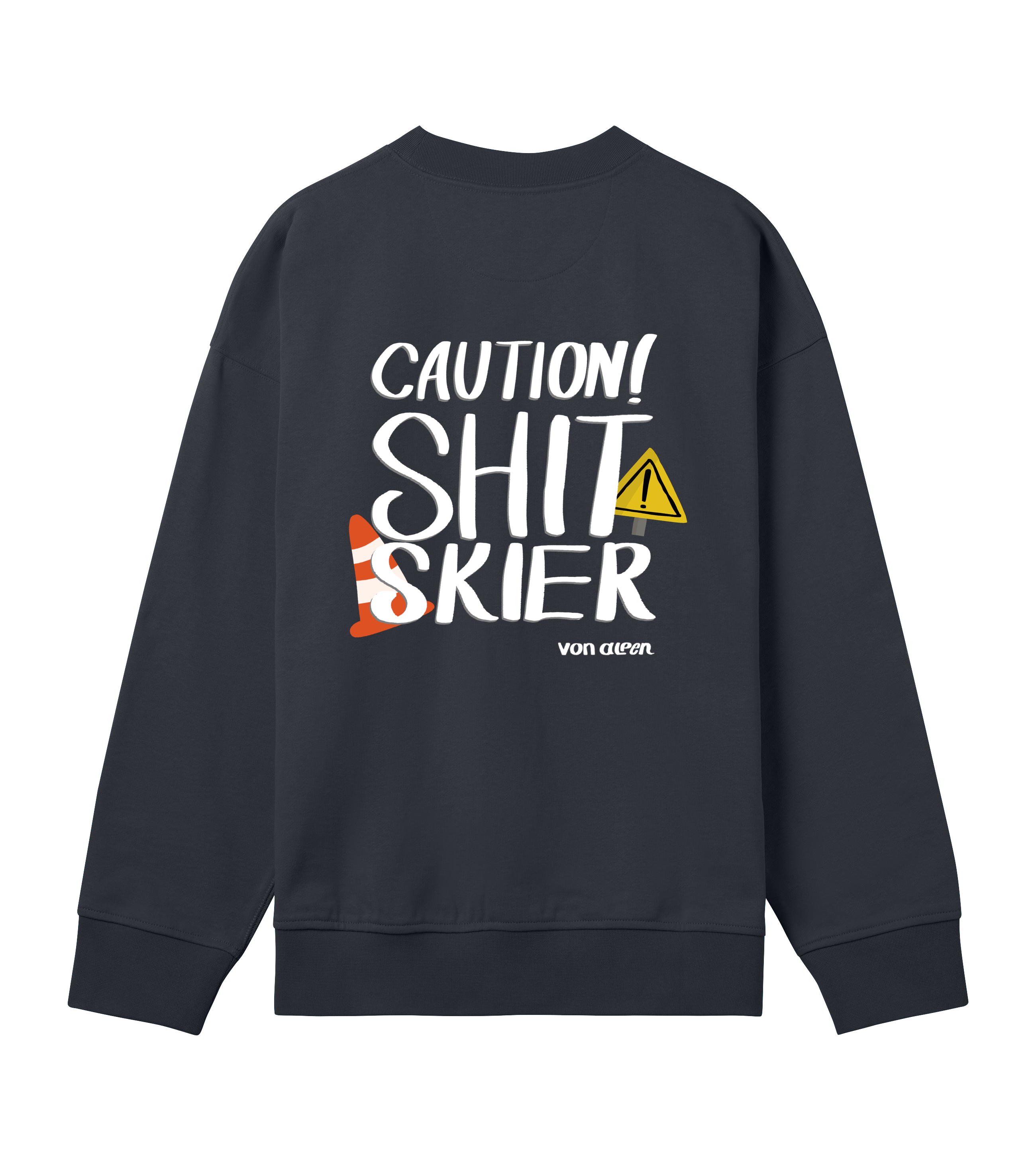 Shit Skier Sweatshirt Oversized Men’s (Back Print)