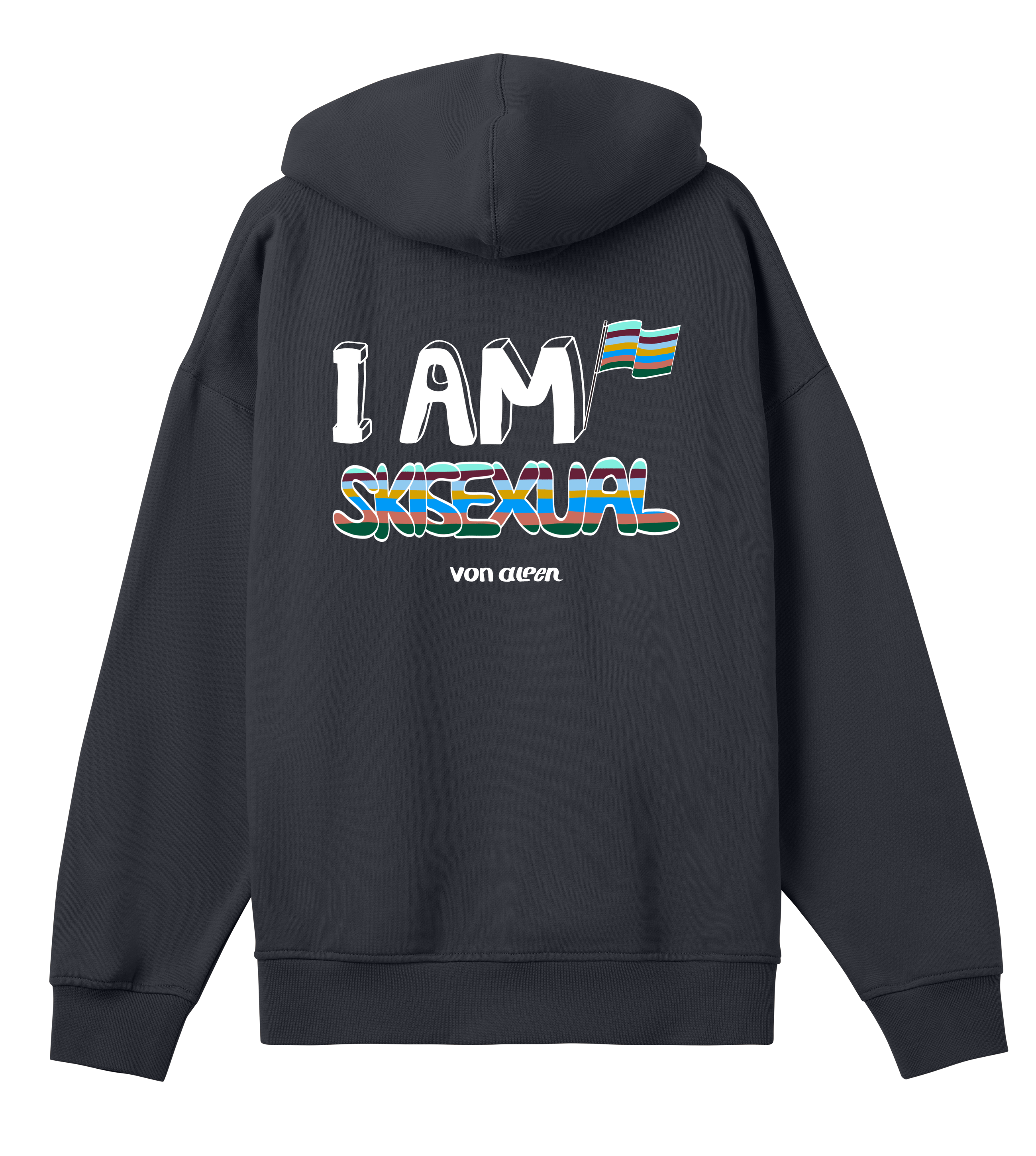Skisexual Hoodie Oversized Men’s (Back Print)