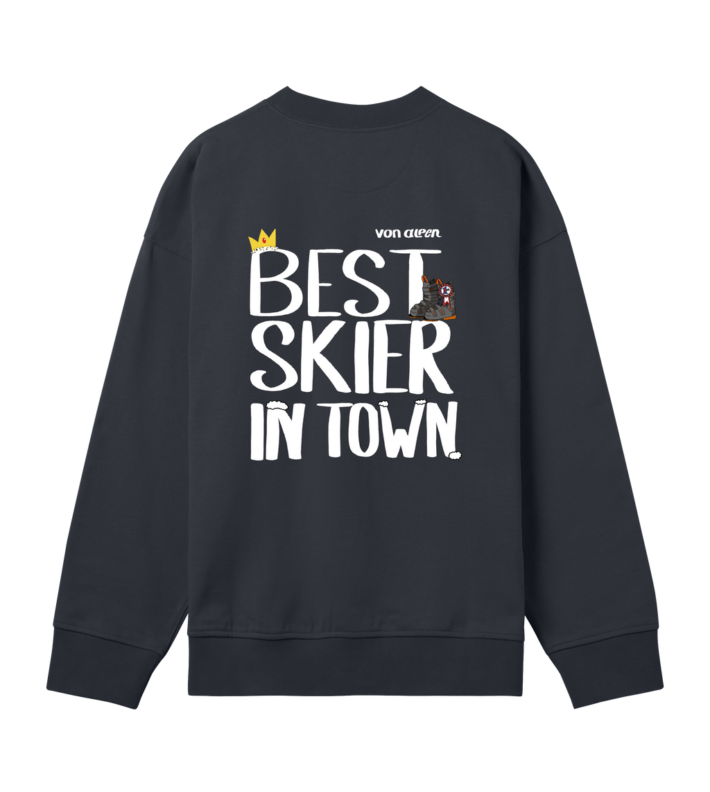 Best Skier Sweatshirt Oversized Men’s (Back Print)