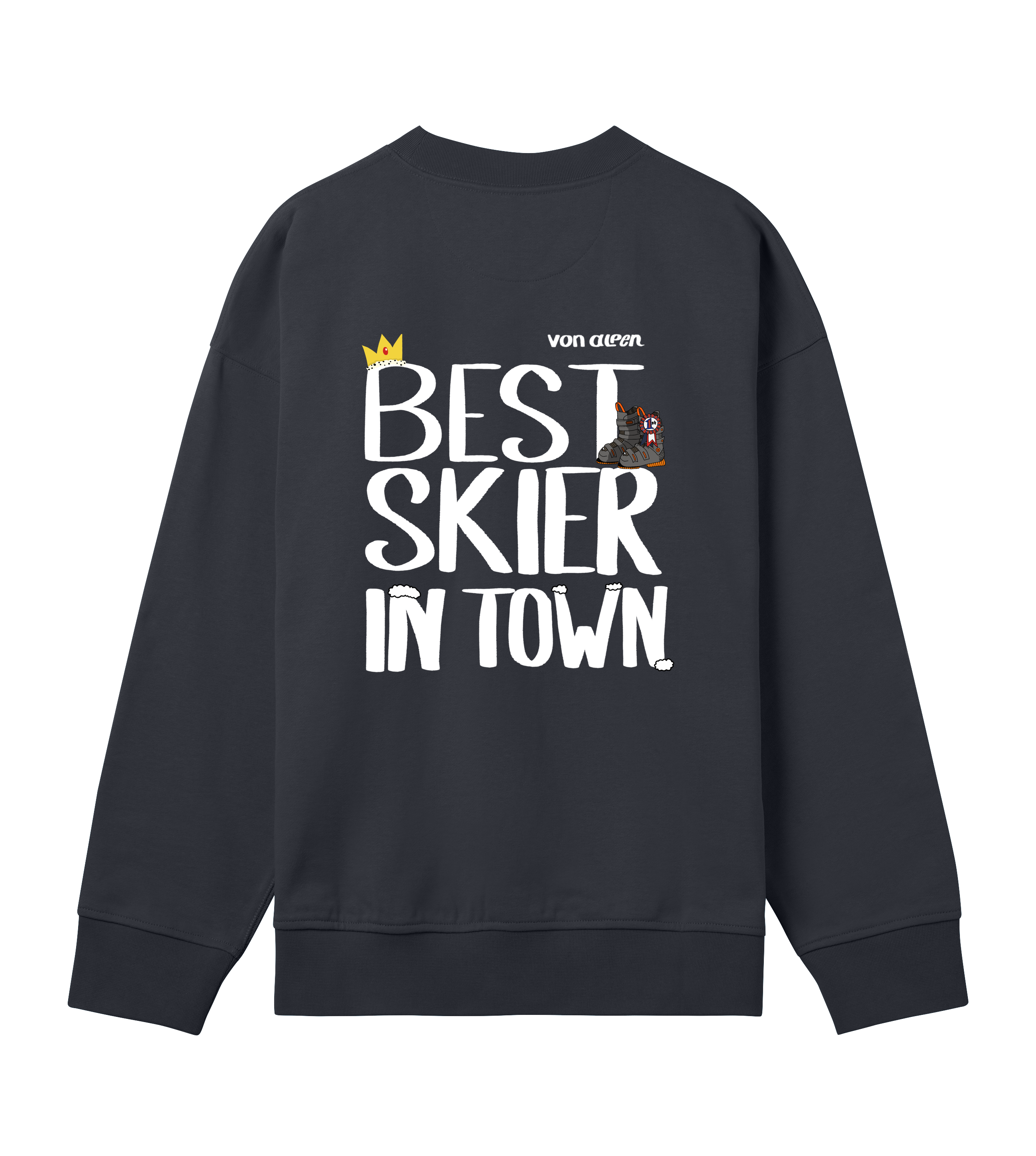 Best Skier Sweatshirt Oversized Men’s (Back Print)