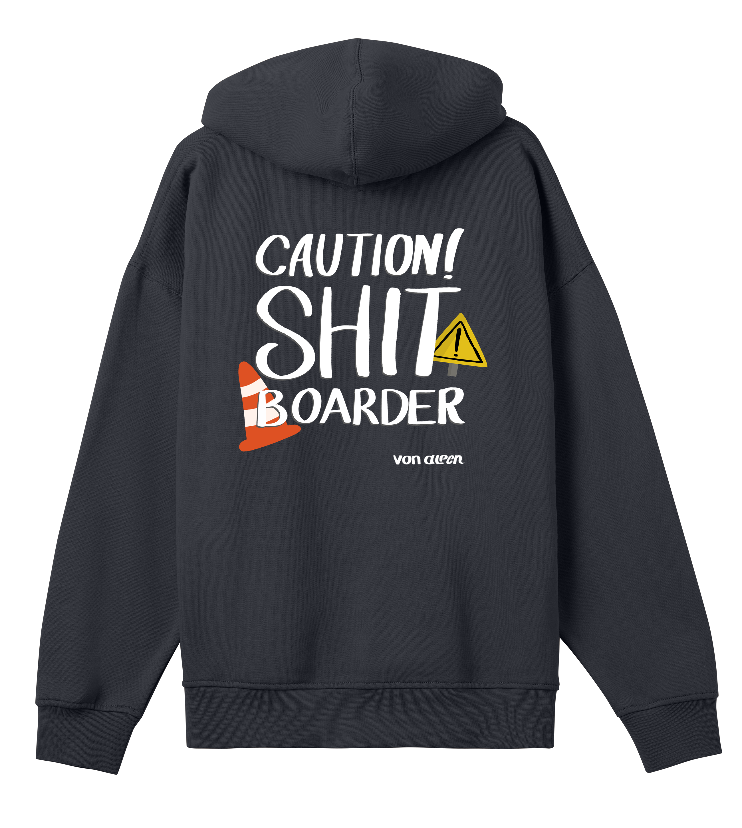 Shit Boarder Hoodie Oversized Men’s (Back Print)