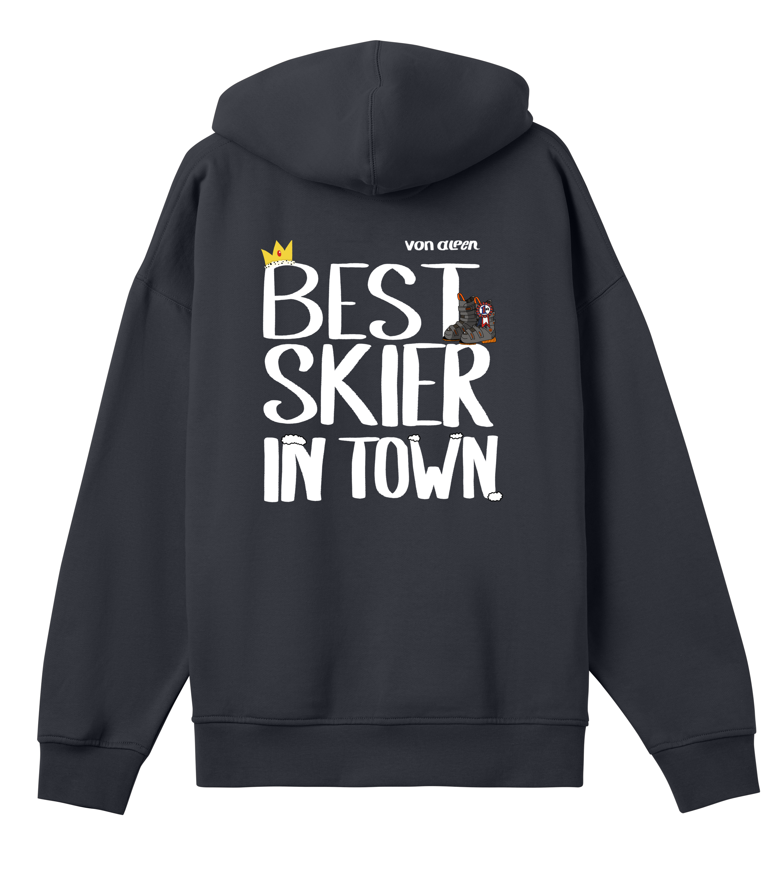 Best Skier Hoodie Oversized Men’s (Back Print)
