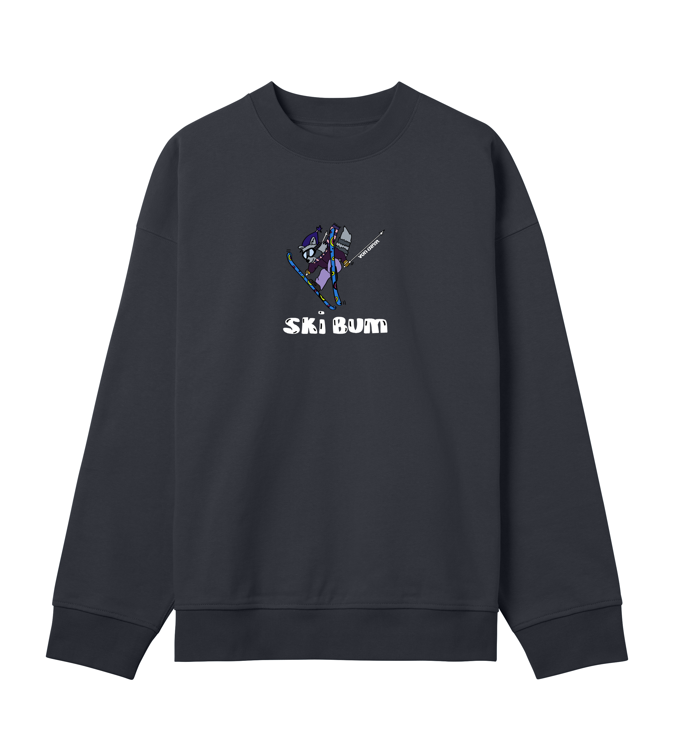 Ski Bum Sweatshirt Oversized Men’s (Back Print)