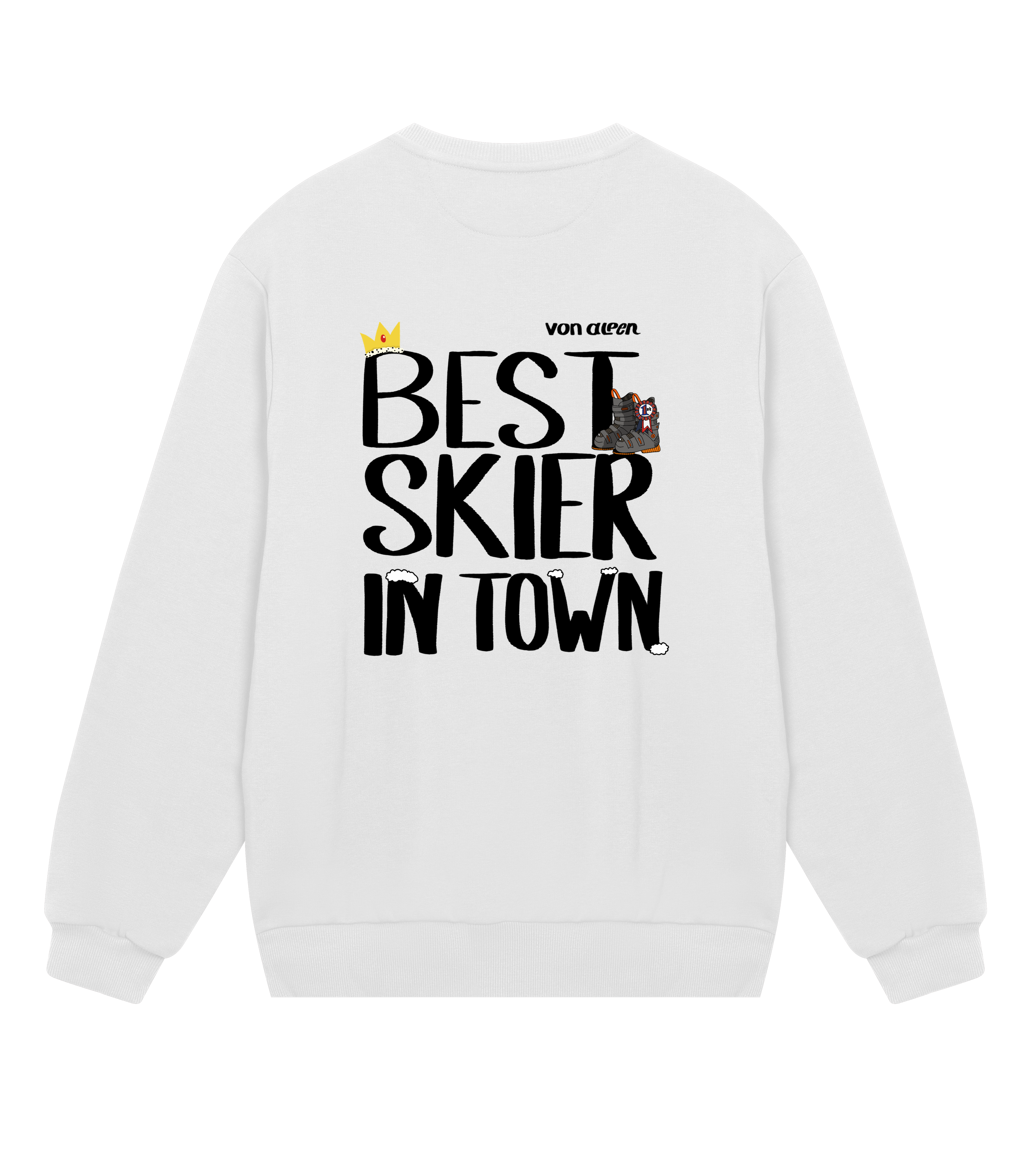 Best Skier Sweatshirt Regular Men’s (Back Print)