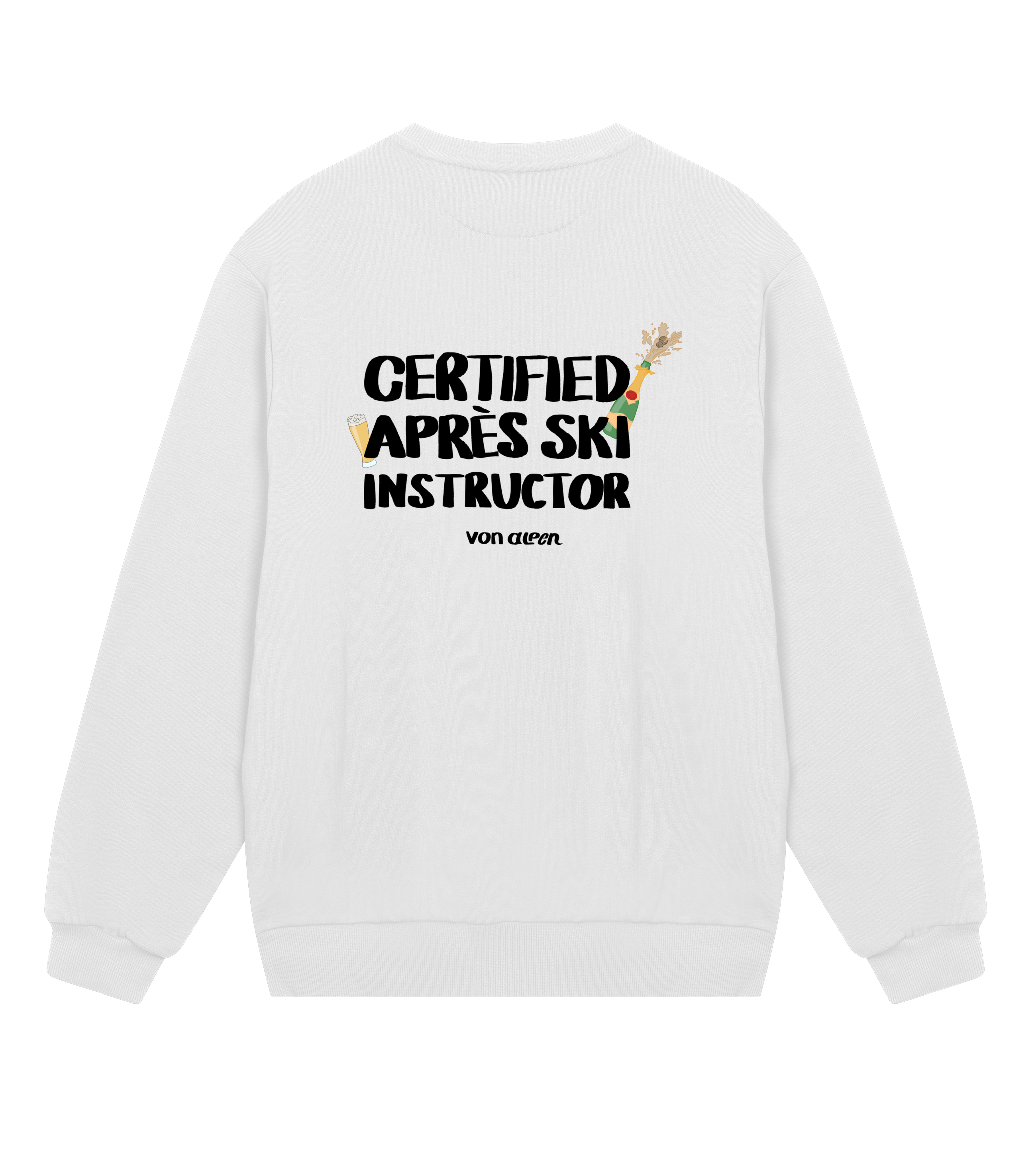 Certified Après-Ski Instructor Sweatshirt Regular Men’s (Back Print)