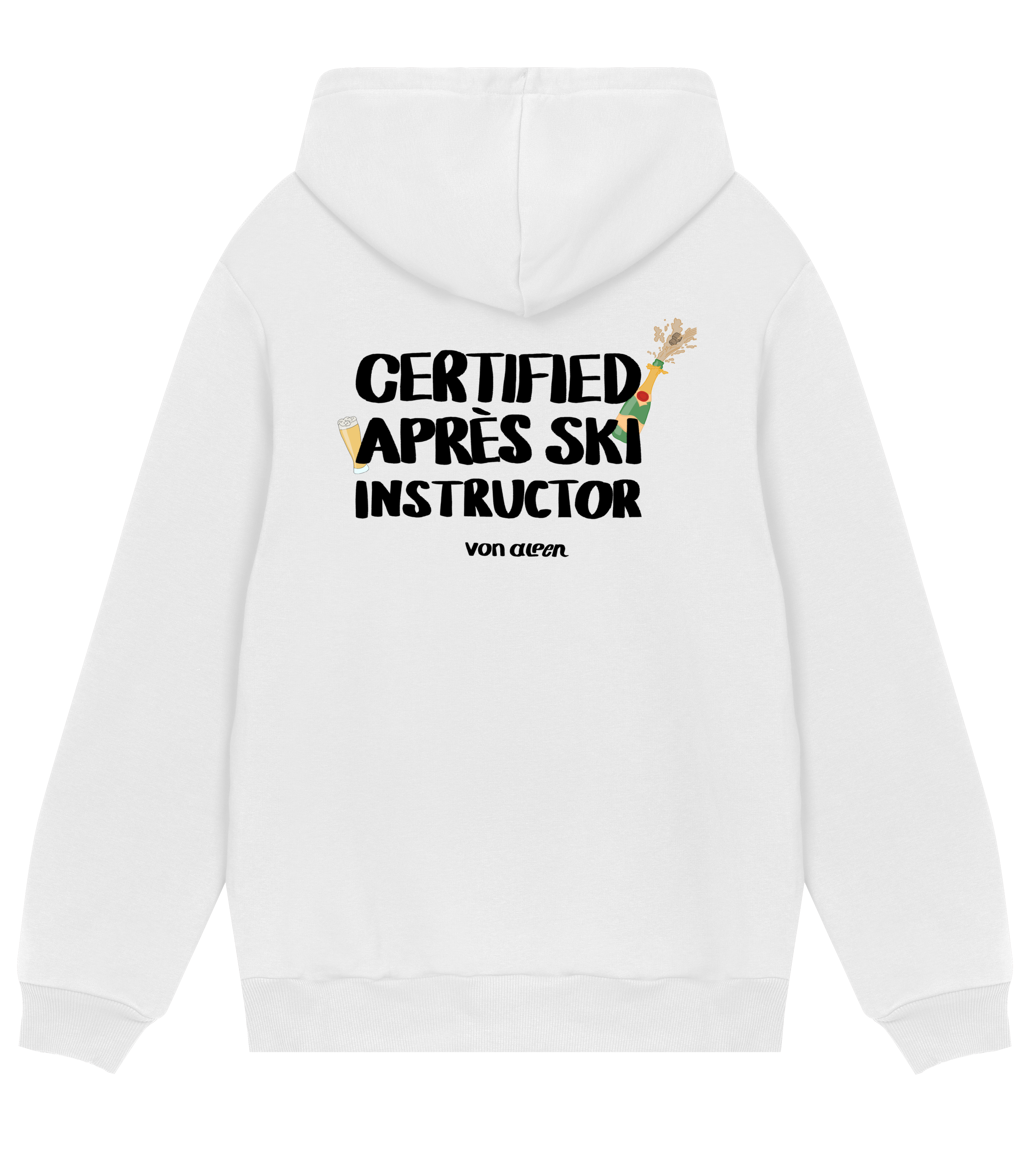 Certified Après-Ski Instructor Hoodie Regular Men’s (Back Print)