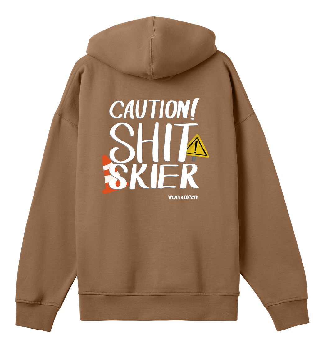 Shit Skier Hoodie Oversized Men’s (Back Print)