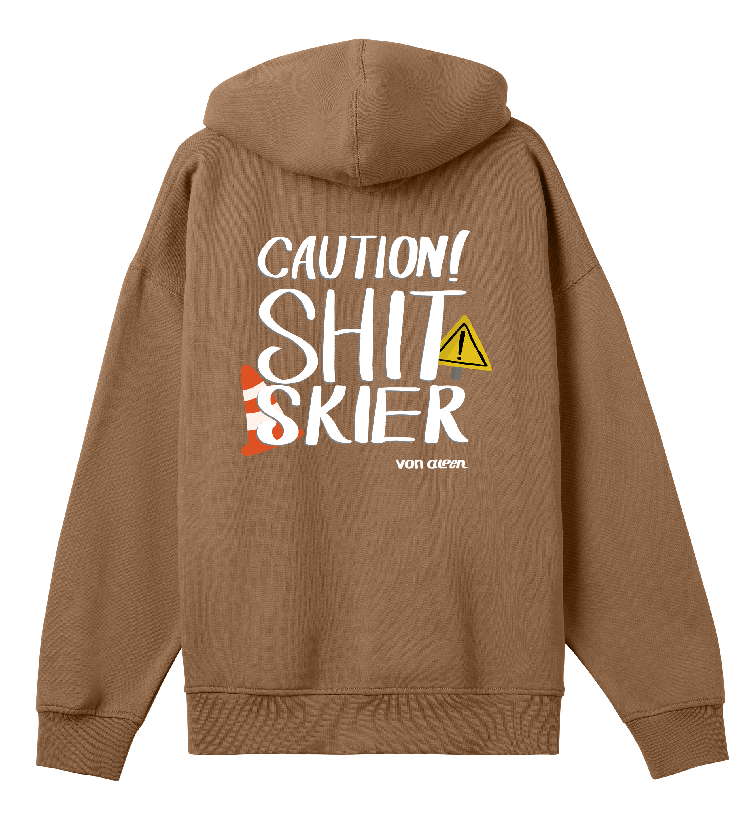 Shit Skier Hoodie Oversized Men’s (Back Print)